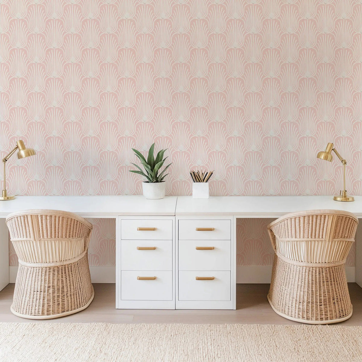 Mitchell Black Carlyle Feather Wallpaper