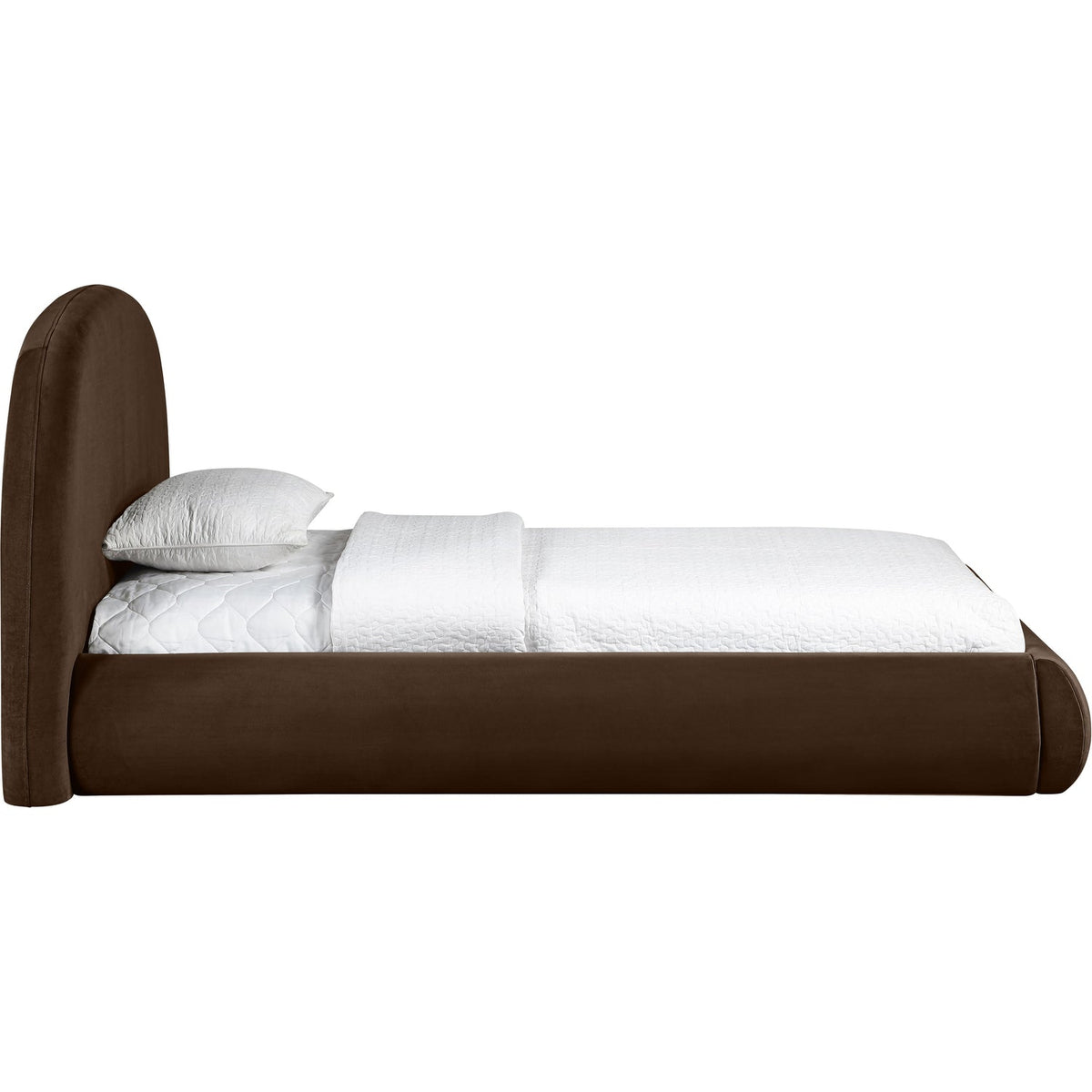 Celine Brown Velvet Upholstered Bed