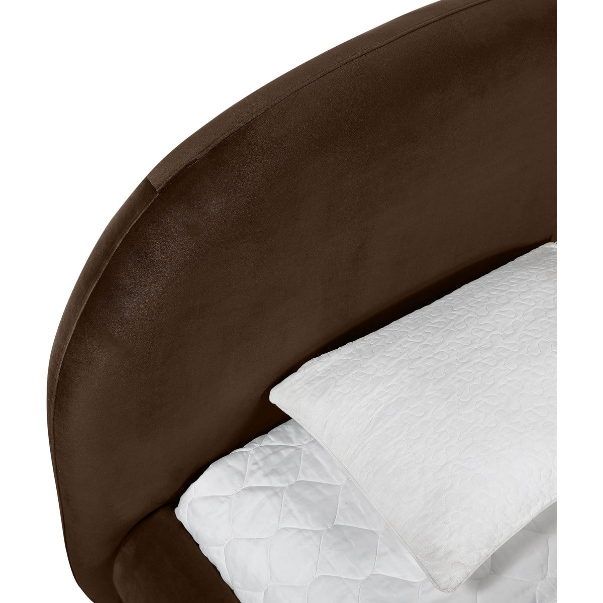 Celine Brown Velvet Upholstered Bed