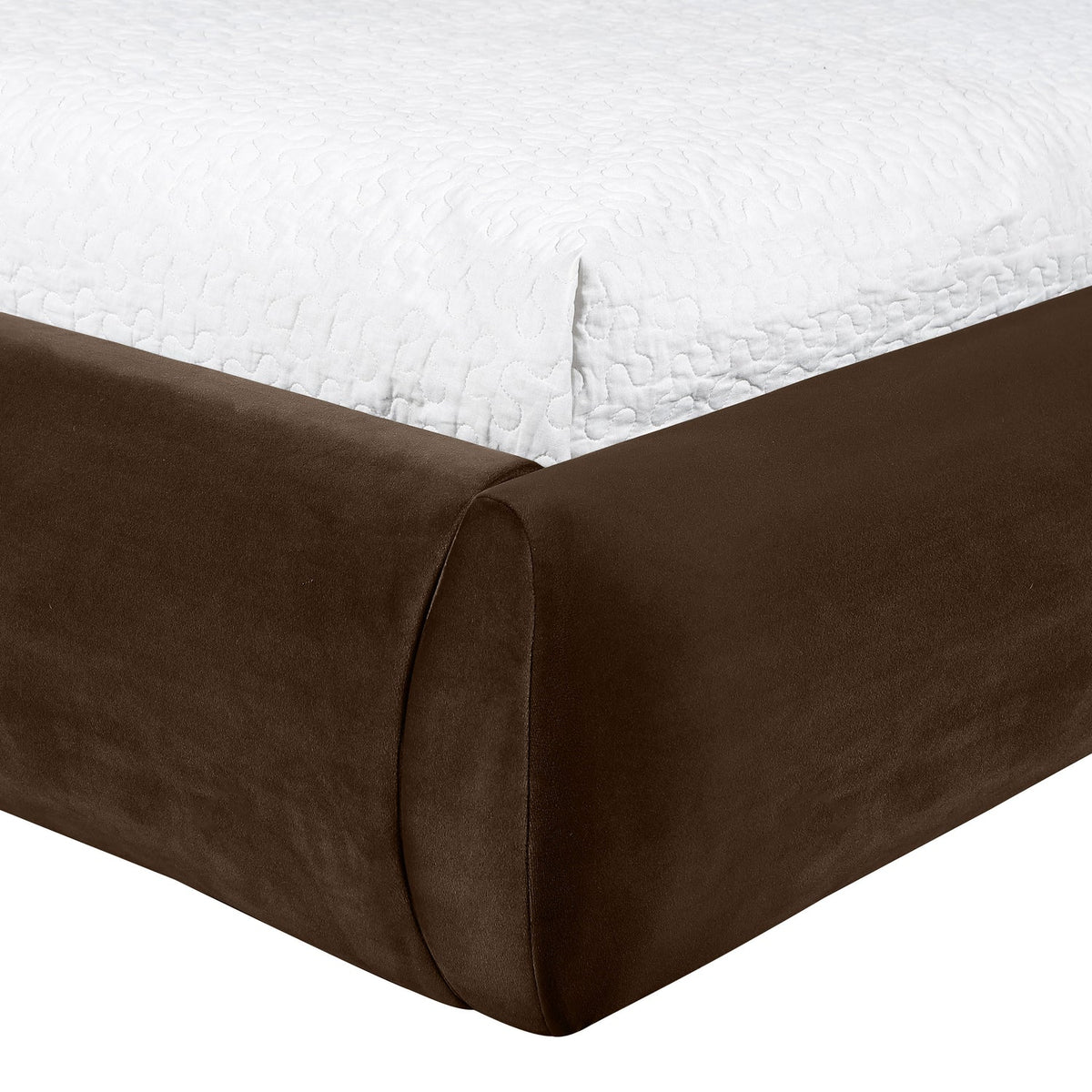 Celine Brown Velvet Upholstered Bed