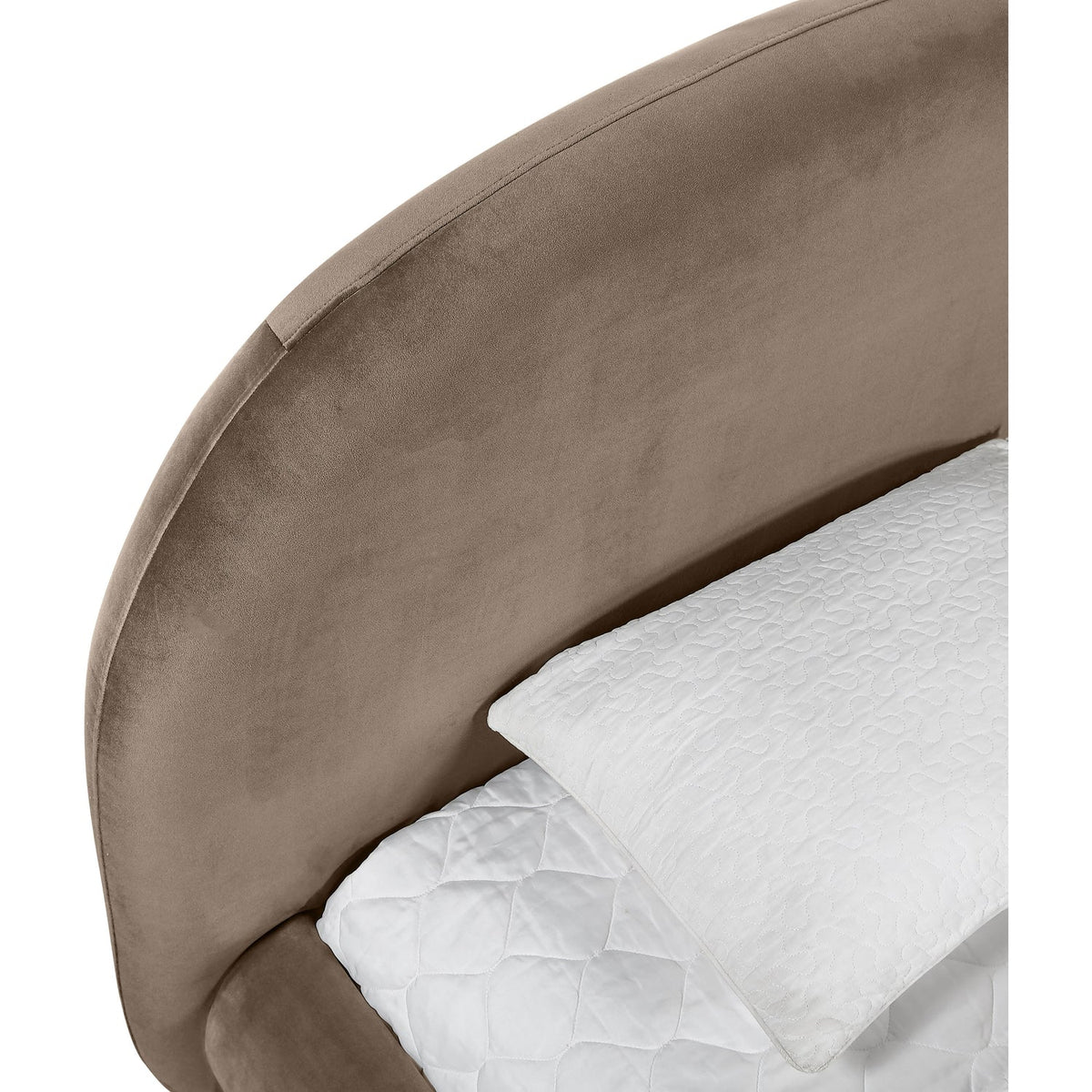 Celine Taupe Velvet Upholstered Bed