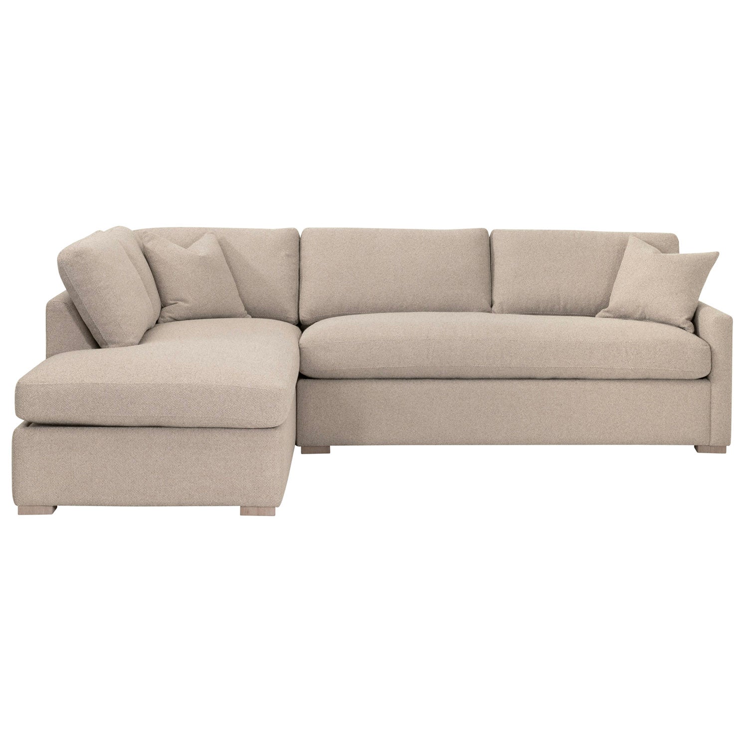 Clara 112in Slim Arm Sleeper Sectional Sofa