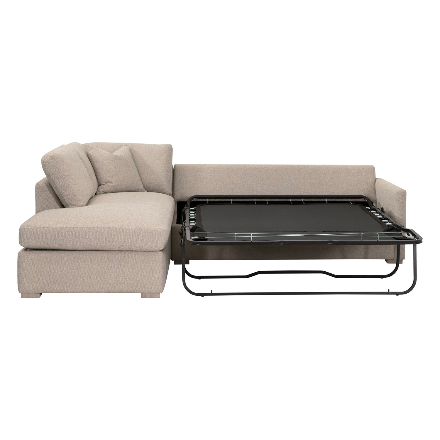 Clara 112in Slim Arm Sleeper Sectional Sofa
