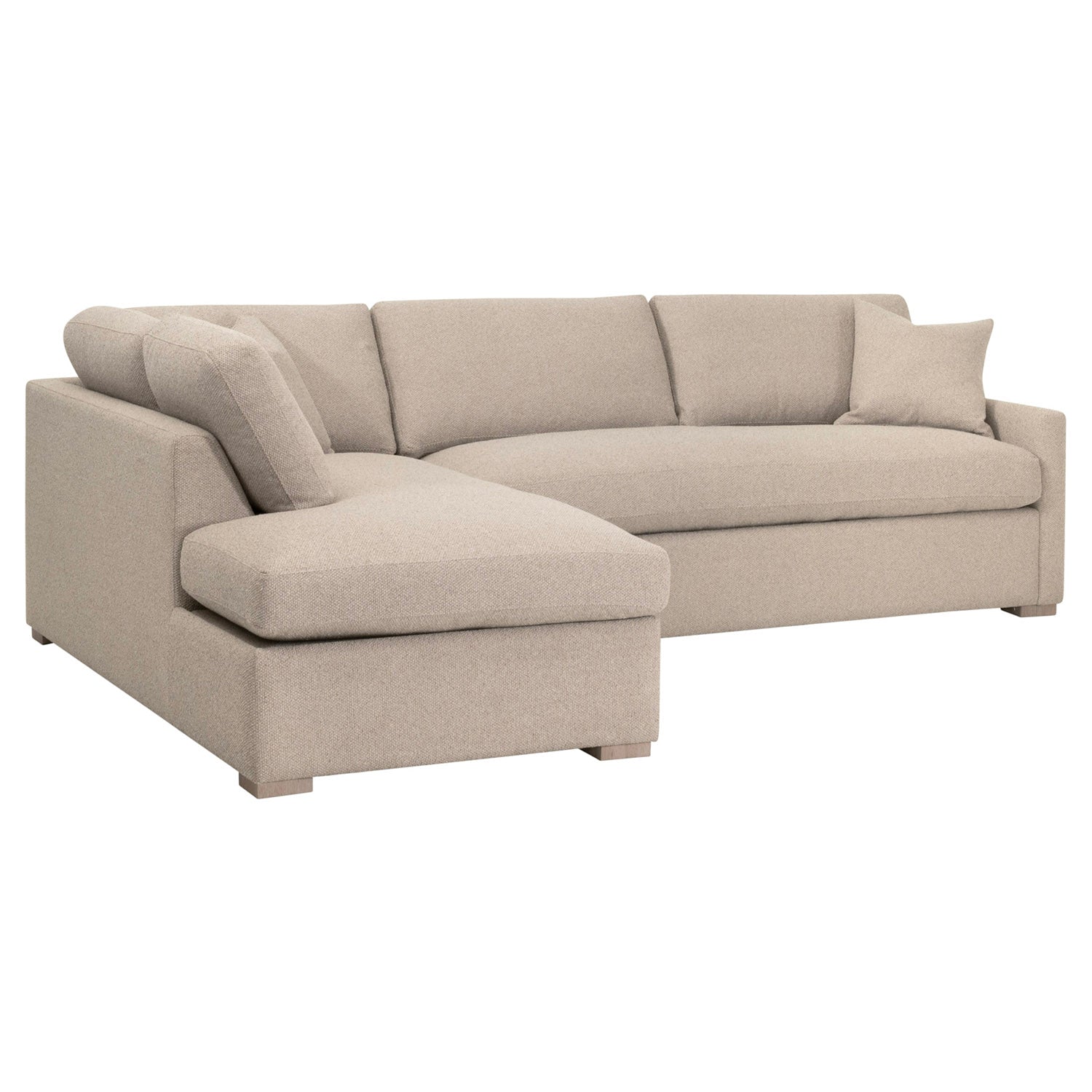 Clara 112in Slim Arm Sleeper Sectional Sofa