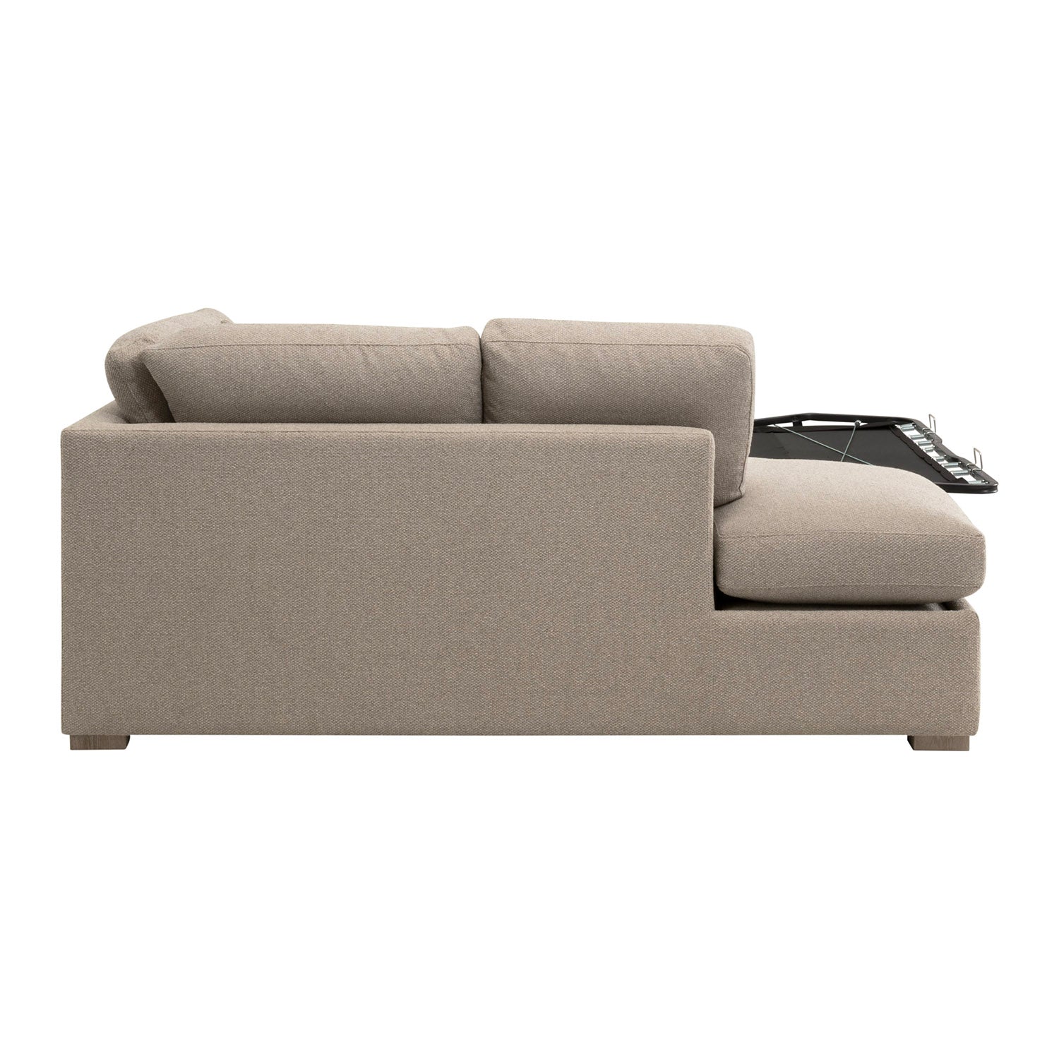 Clara 112in Slim Arm Sleeper Sectional Sofa