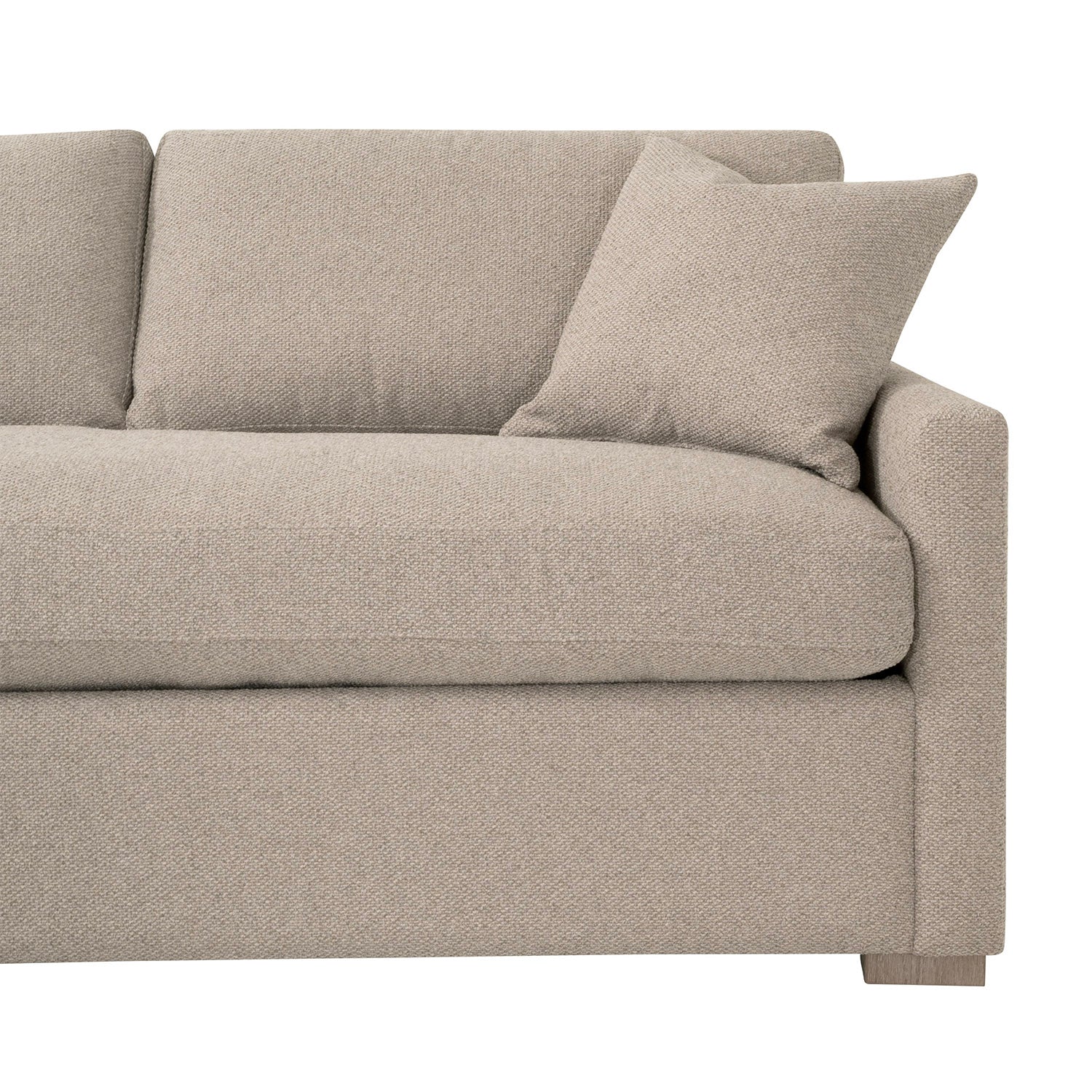 Clara 112in Slim Arm Sleeper Sectional Sofa