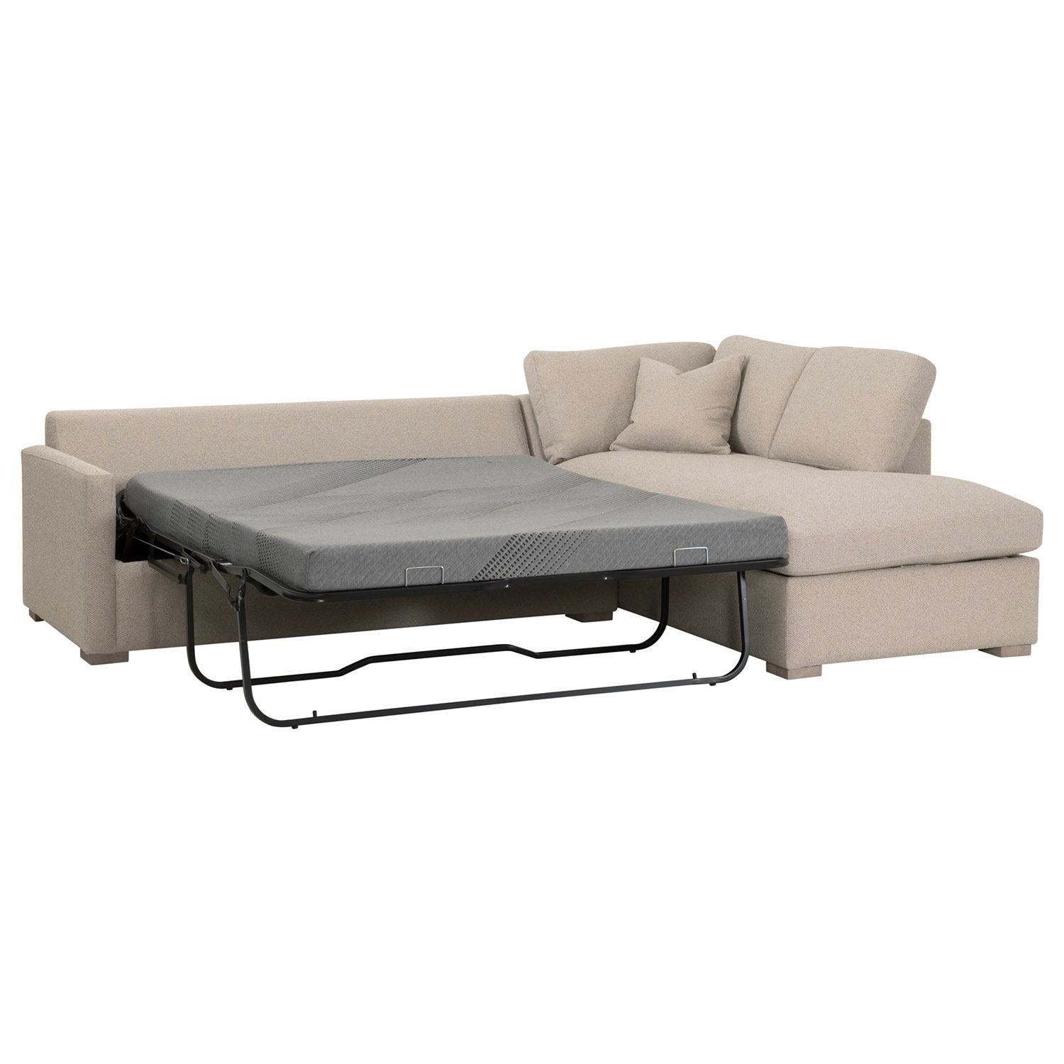 Clara 112in Slim Arm Sleeper Sectional Sofa