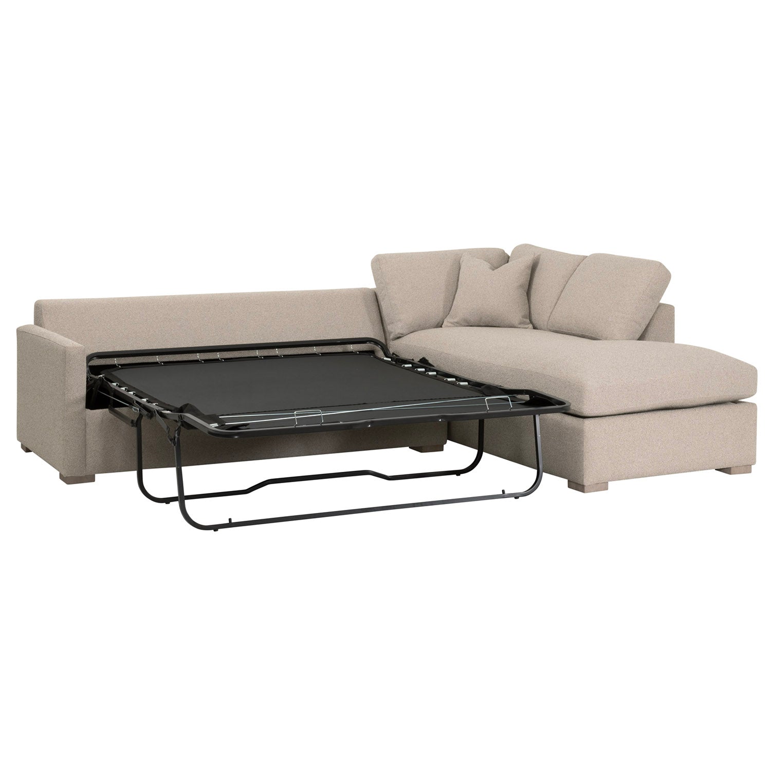 Clara 112in Slim Arm Sleeper Sectional Sofa