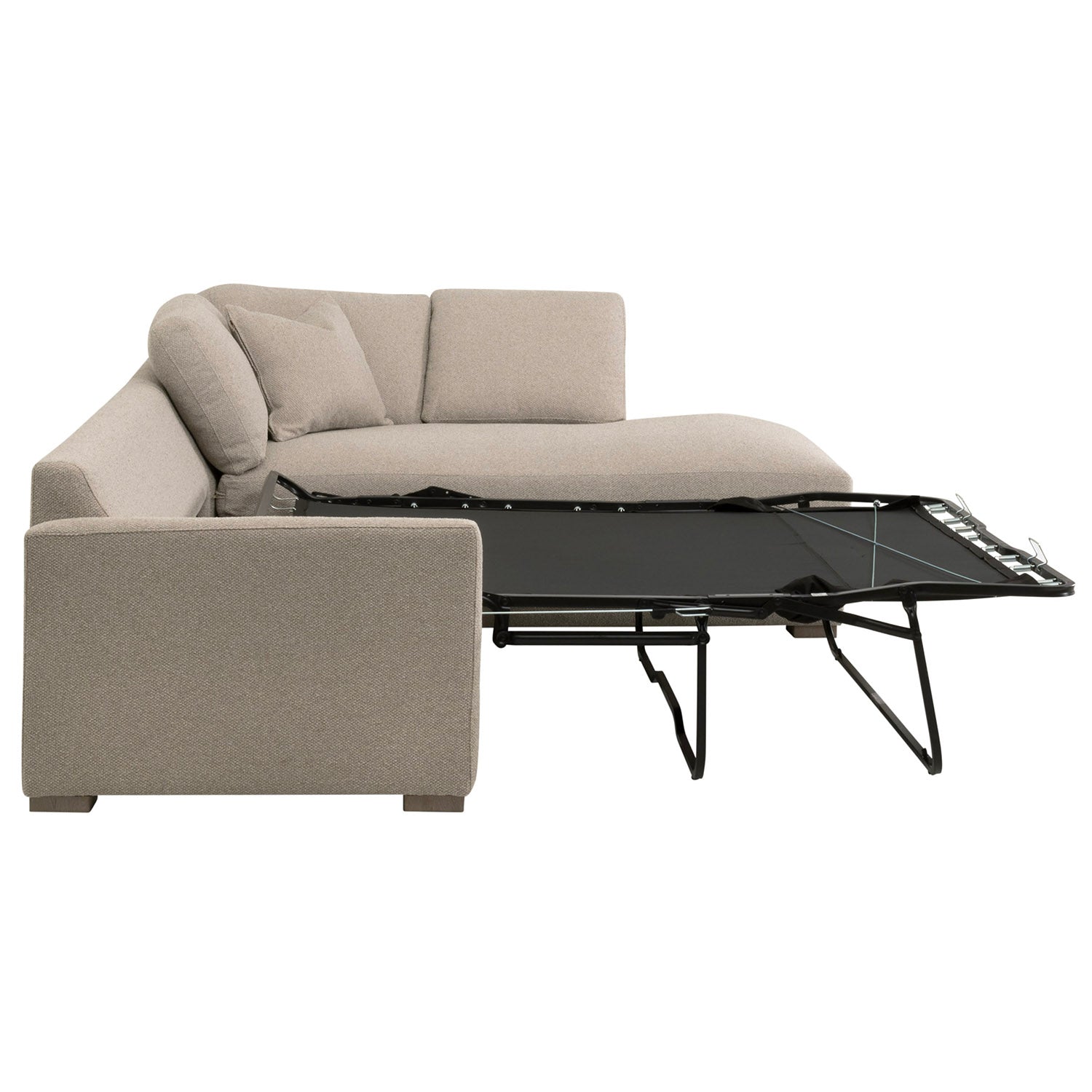 Clara 112in Slim Arm Sleeper Sectional Sofa
