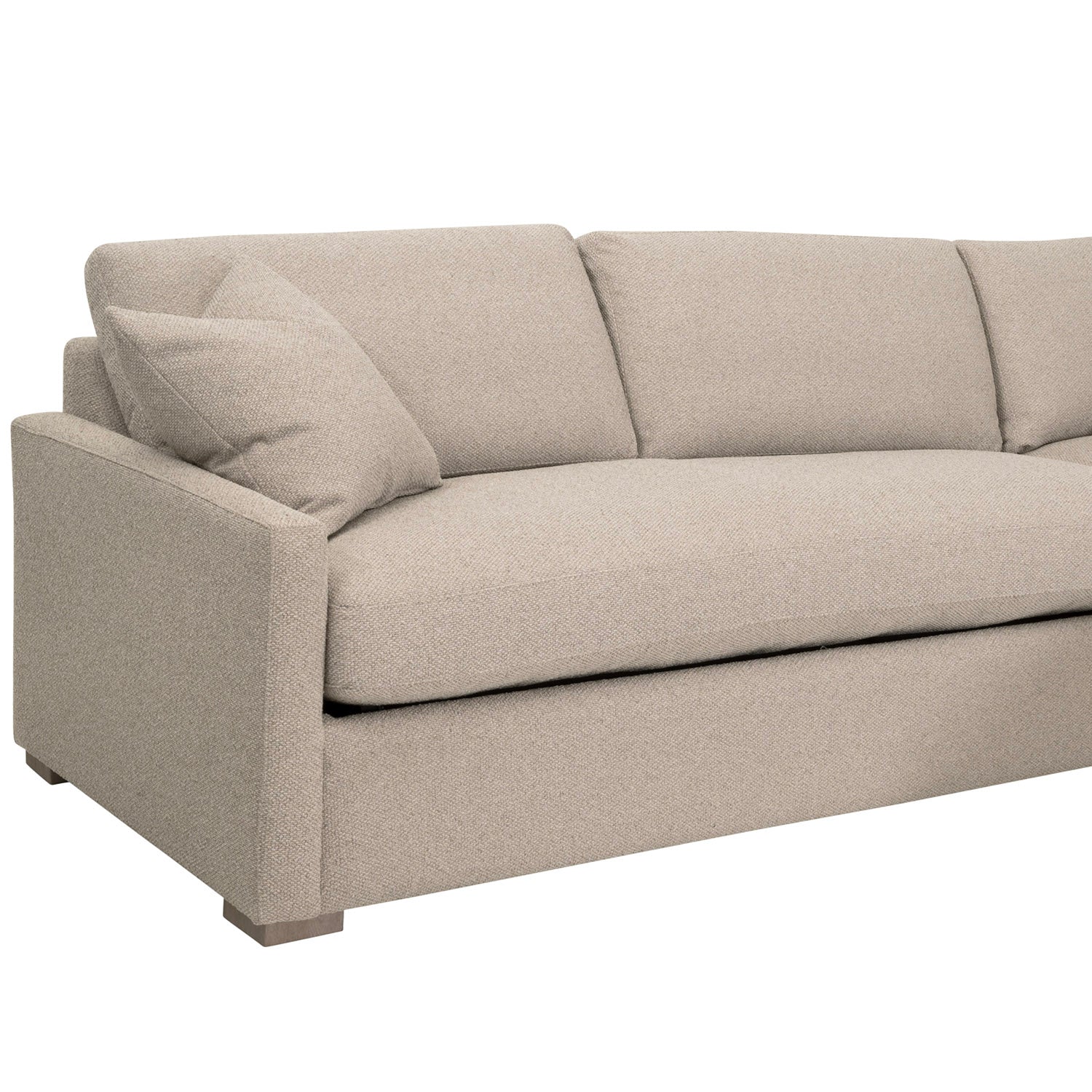 Clara 112in Slim Arm Sleeper Sectional Sofa