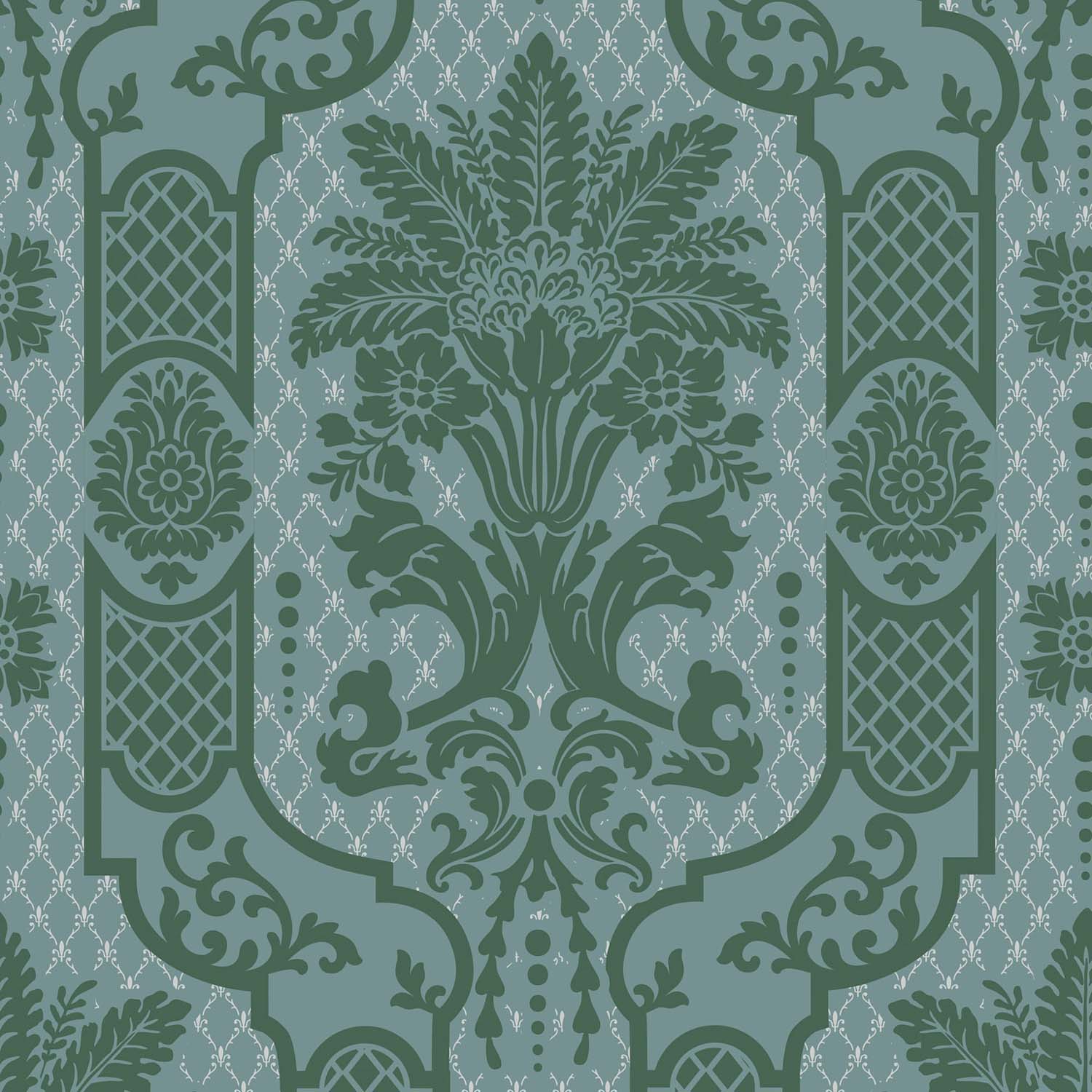 Mitchell Black Columnar Bloom Wallpaper