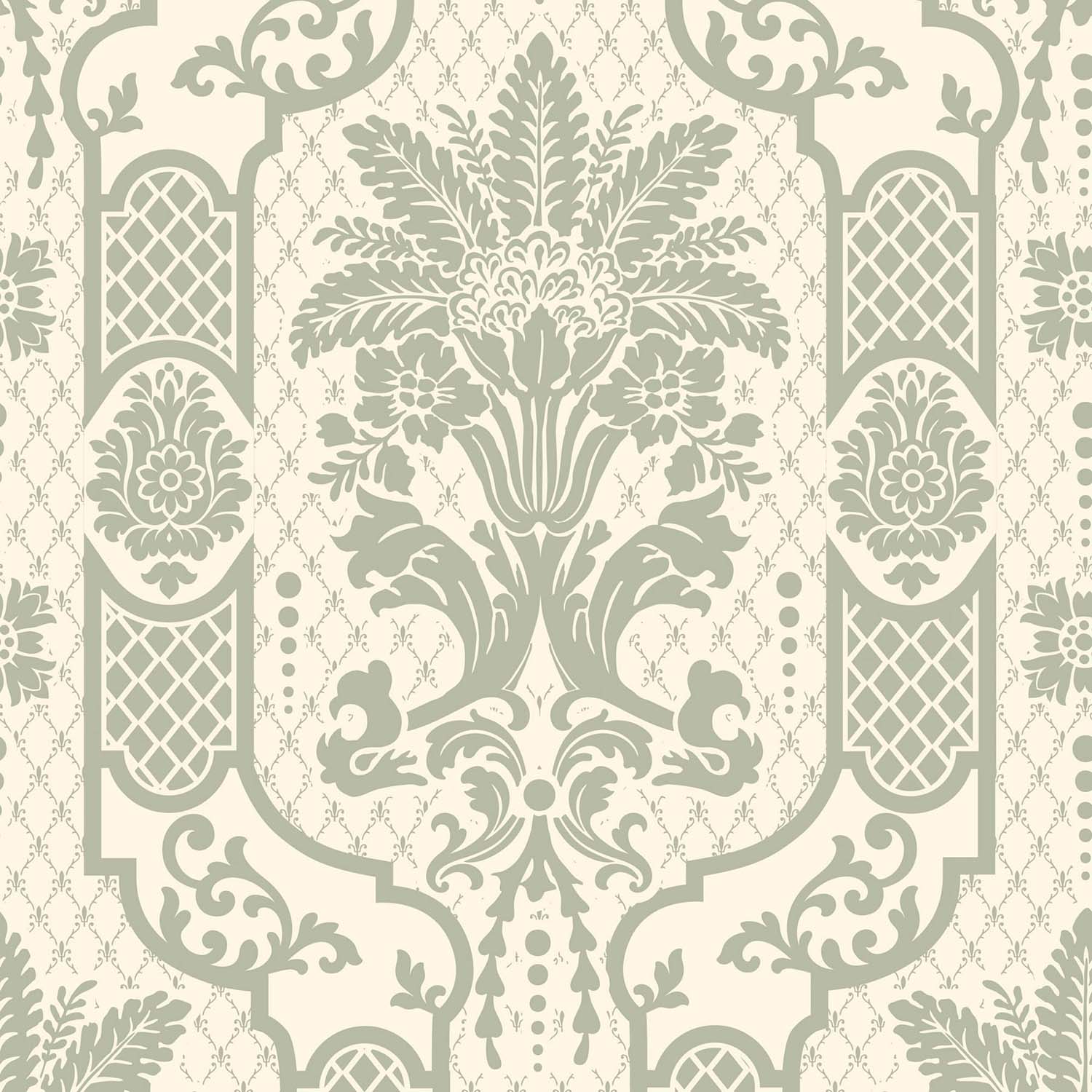 Mitchell Black Columnar Bloom Wallpaper