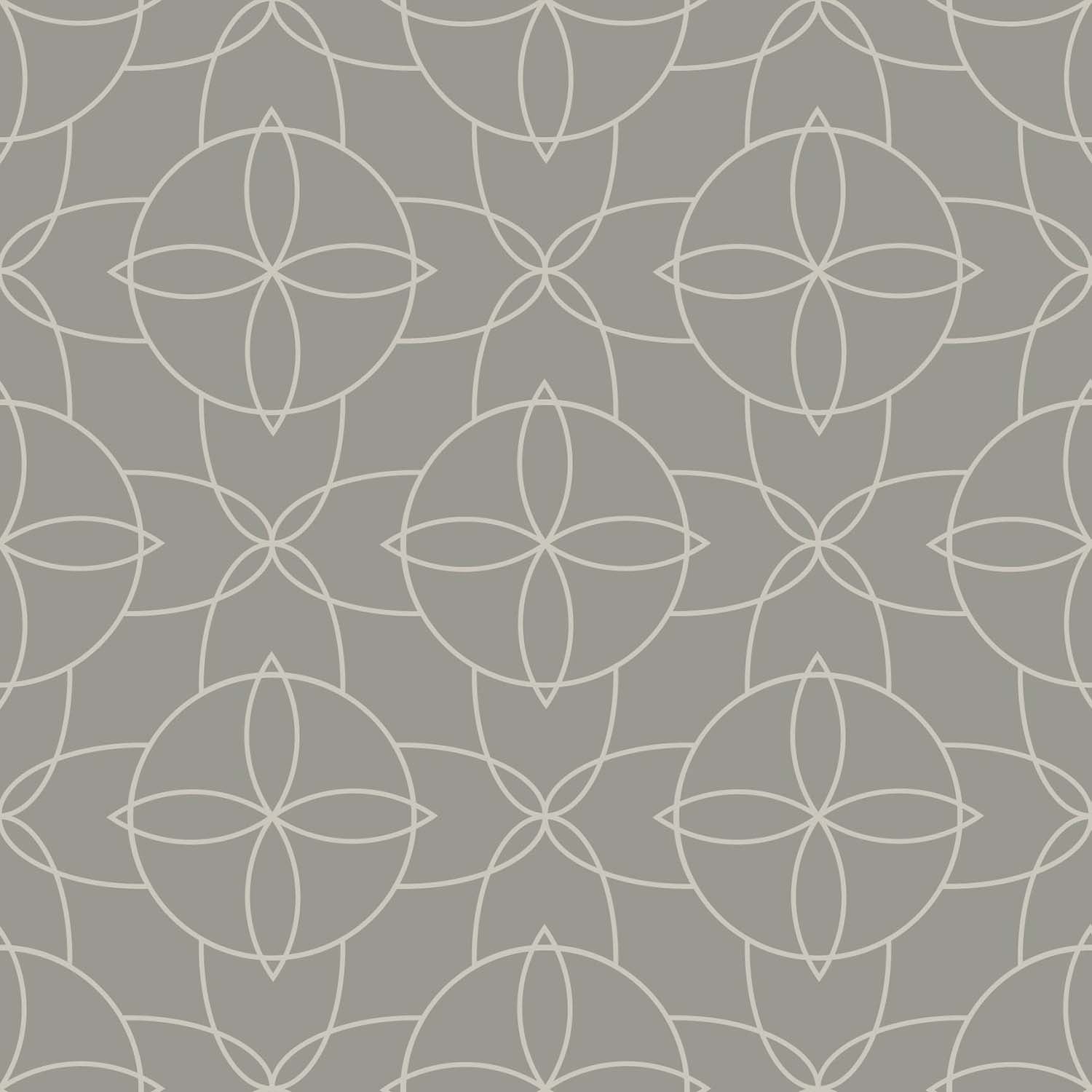 Mitchell Black Court Rosette Wallpaper