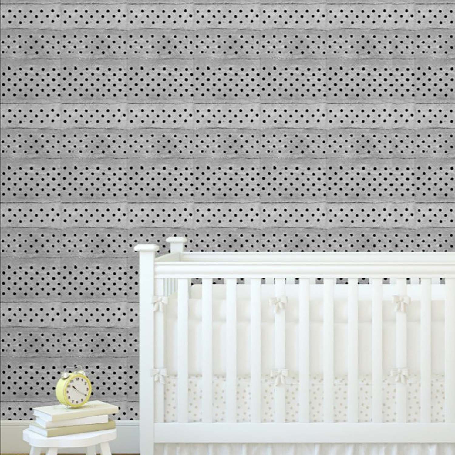 Mitchell Black Stitched Wallpaper