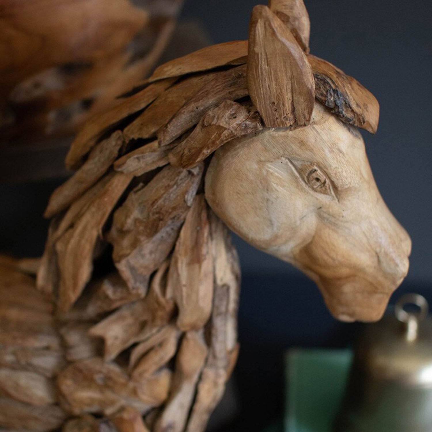 Teakwood Horse Sculpture