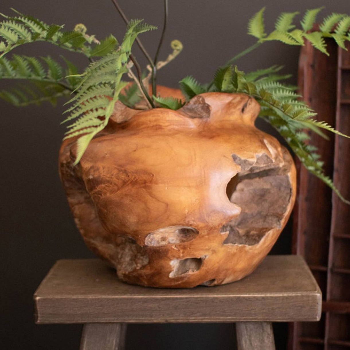 Teakwood Urn