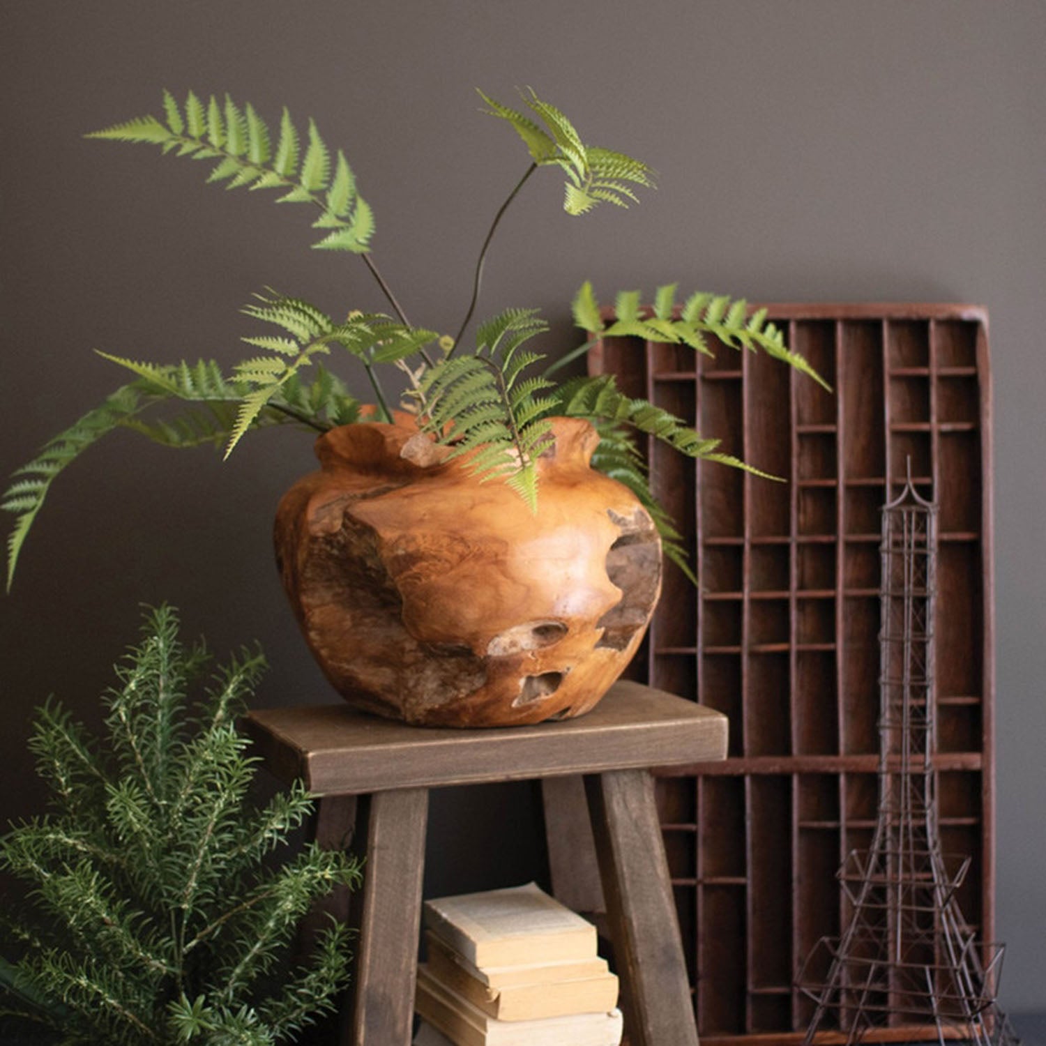 Teakwood Urn