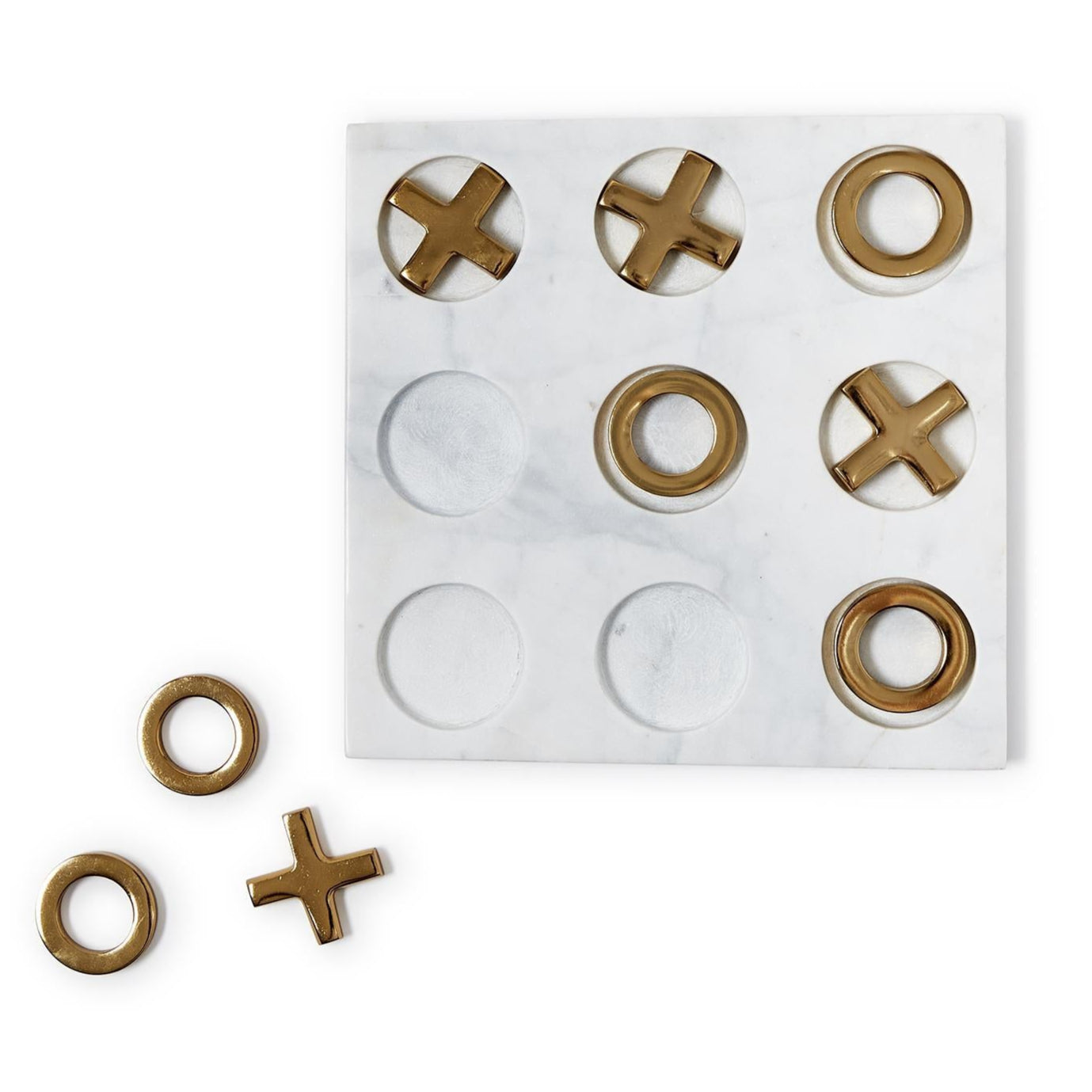 Marble Hand-Crafted Tic-Tac-Toe