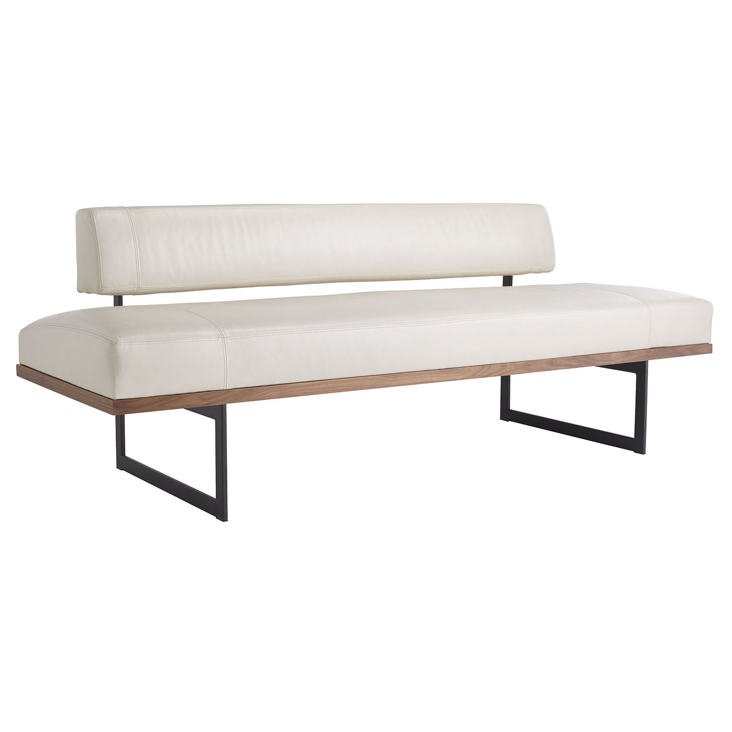 Arteriors Tuck Ivory Leather Bench