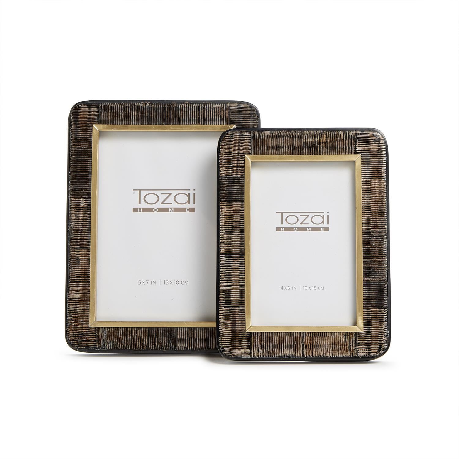 Chiseled Bone Photo Frame Set of 2