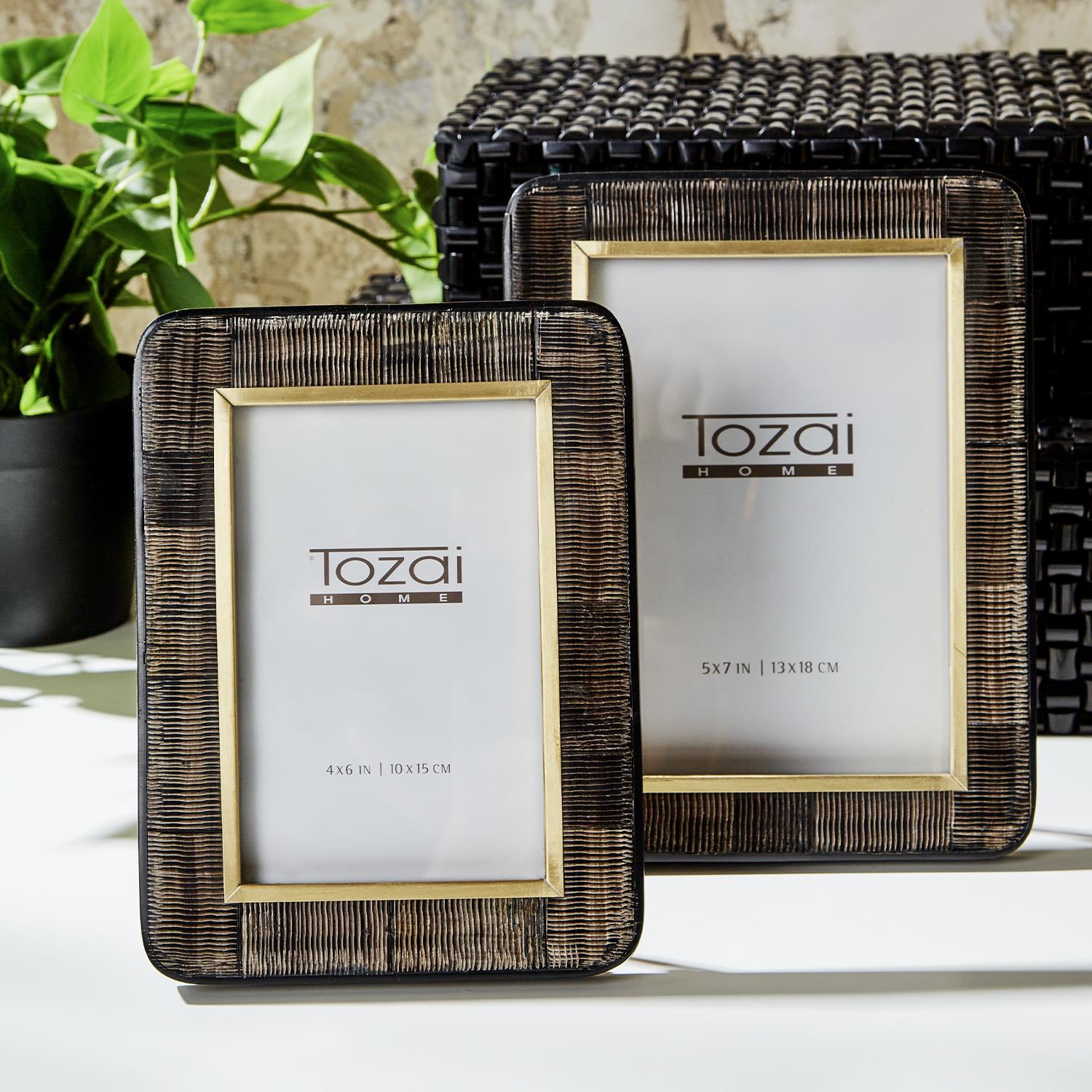 Chiseled Bone Photo Frame Set of 2