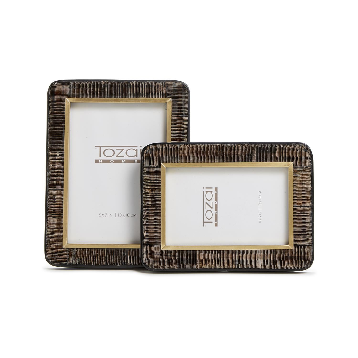 Chiseled Bone Photo Frame Set of 2
