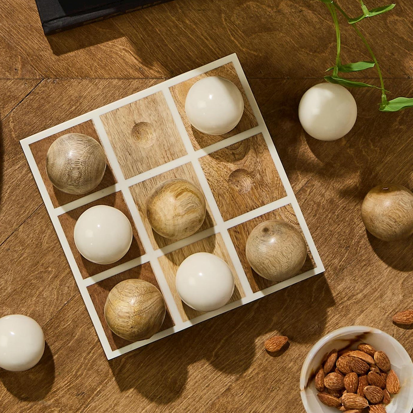 Hand-Crafted Footed Tic-Tac-Toe Game