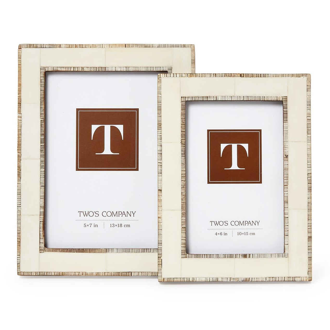 Chiseled Horn Photo Frame Set of 2