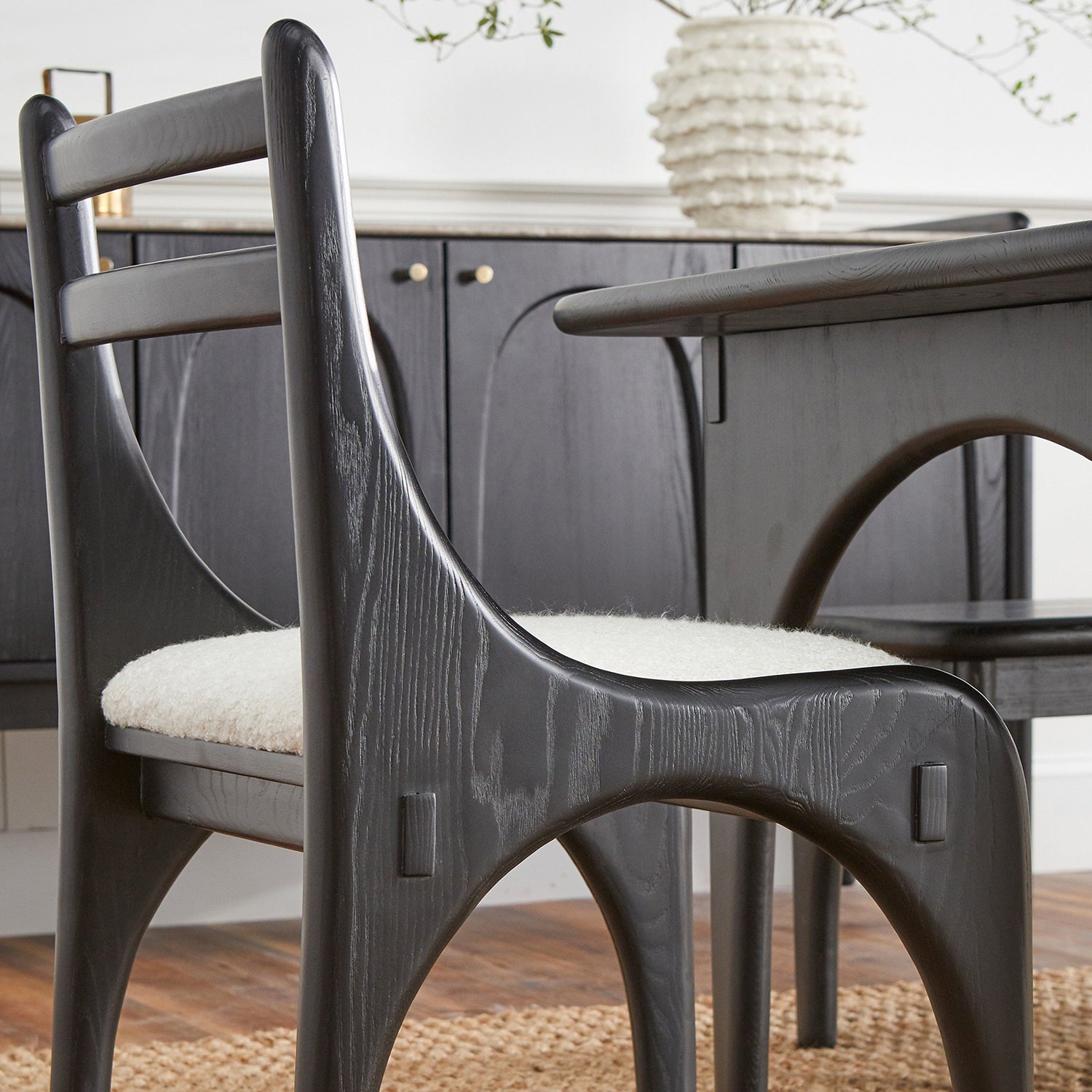 Union Home Luna Solid Oak Chair Set of 2