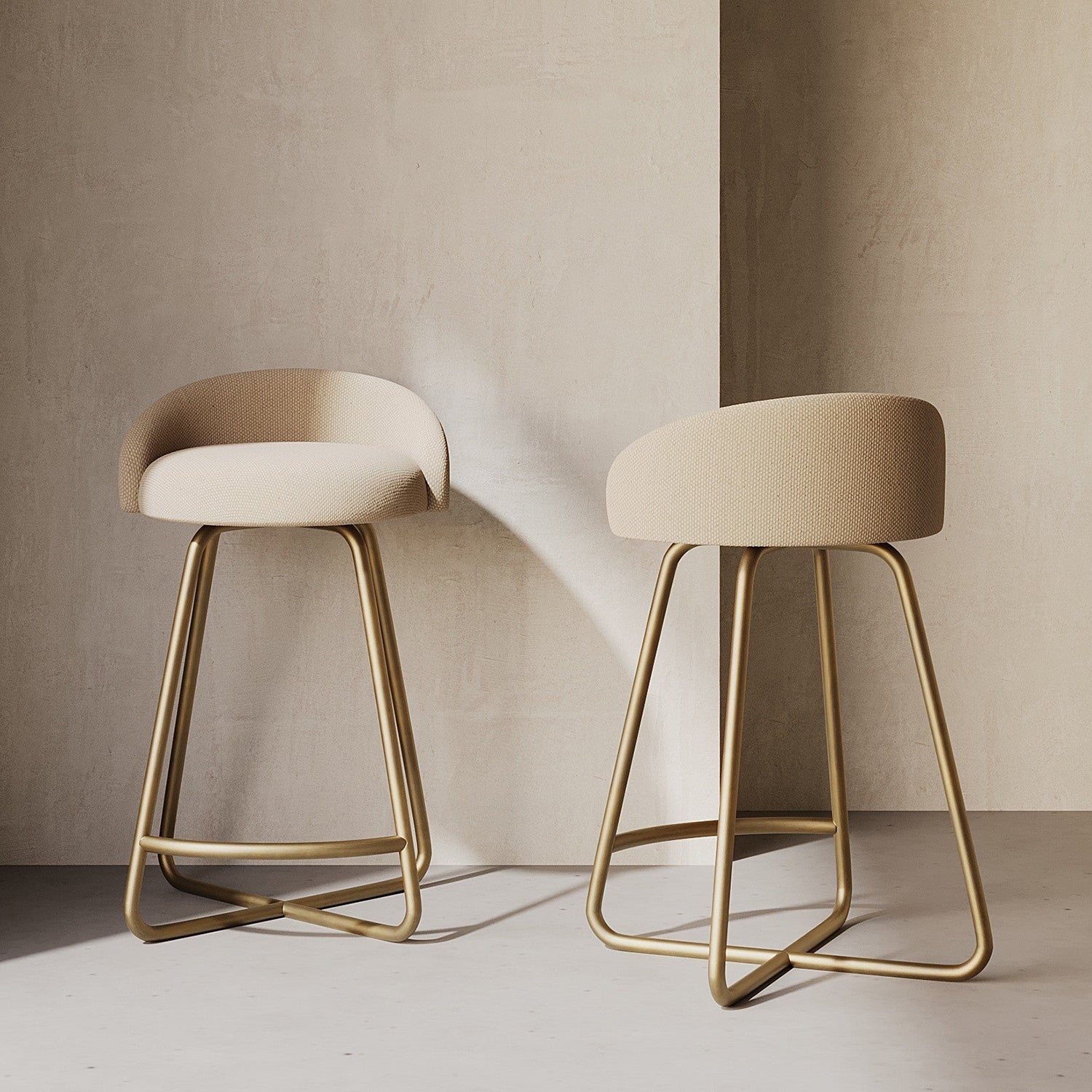 Union Home Clipper Upholstered Counter Stool Set of 2