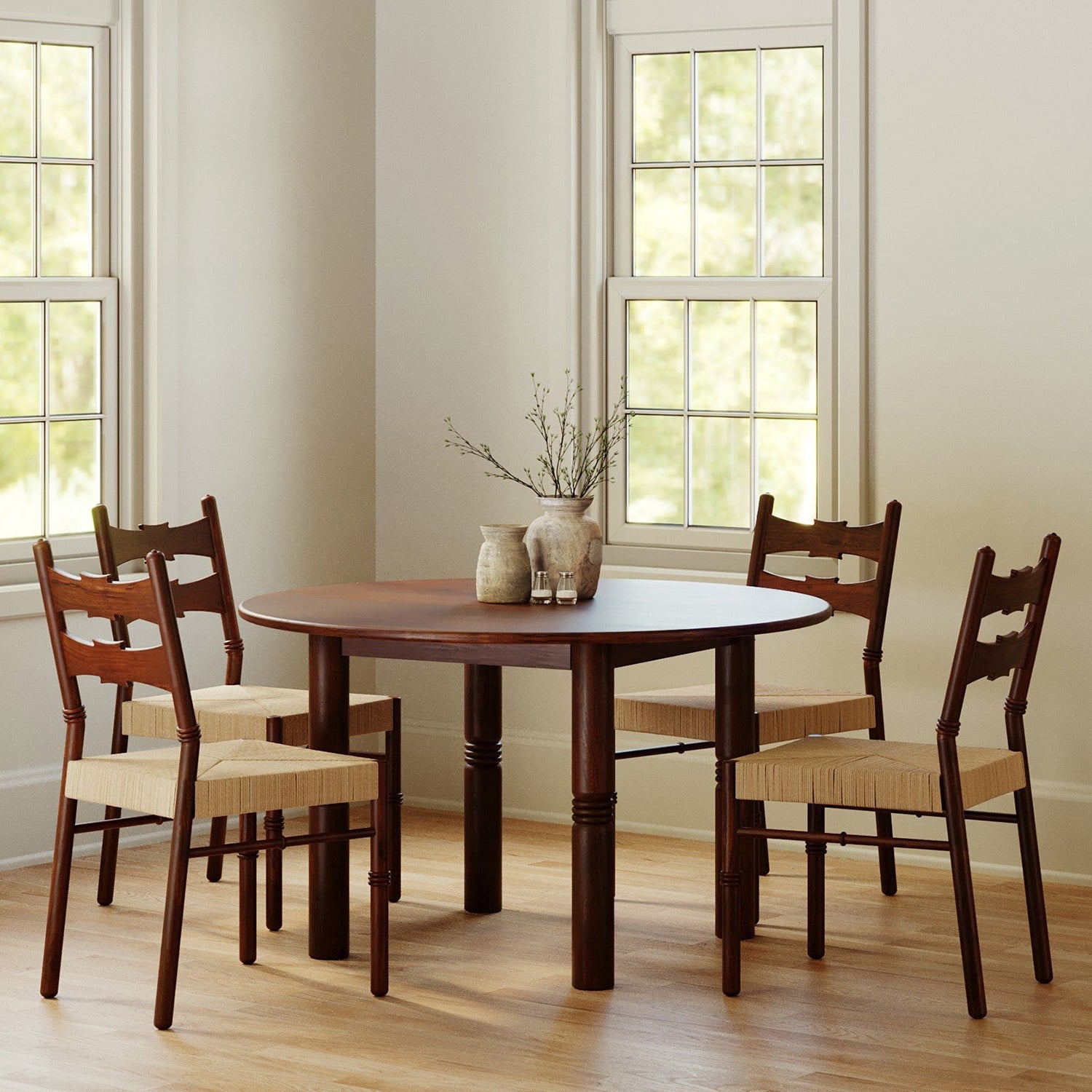 Union Home Ella Solid Wood Dining Chair Set of 2