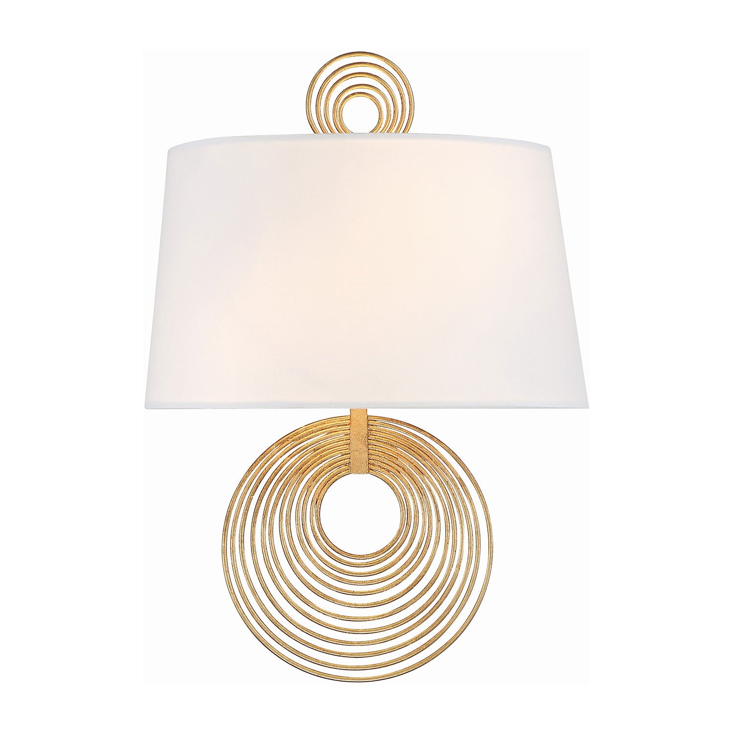 Crystorama Doral Renaissance Gold Wall Sconce with Shade