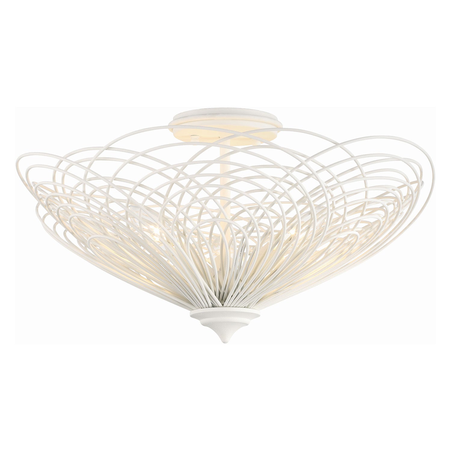 Crystorama Doral 3-Light Semi Flush Ceiling Mount