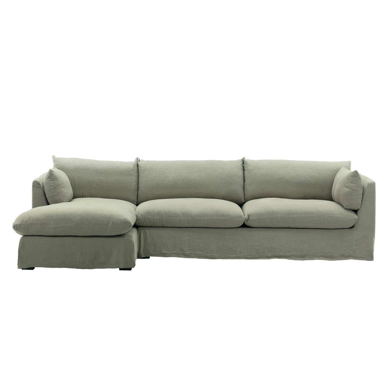 Otis Two Piece Slipcover Chaise Sectional Sofa