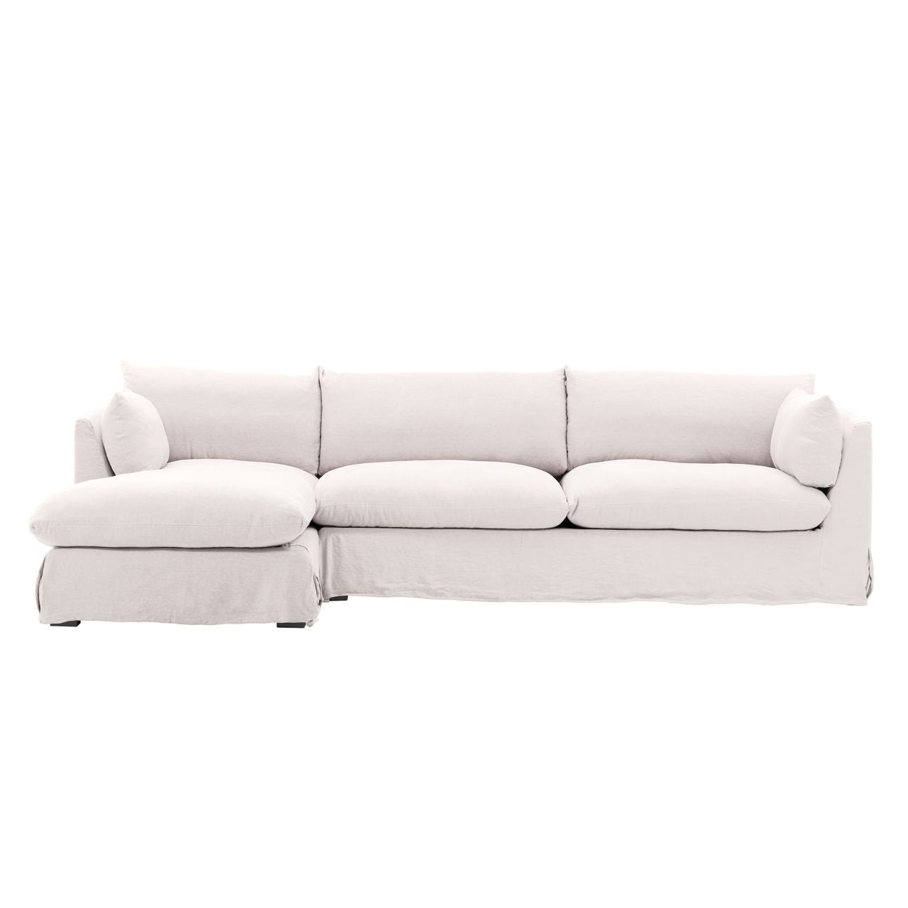 Otis Two Piece Slipcover Chaise Sectional Sofa