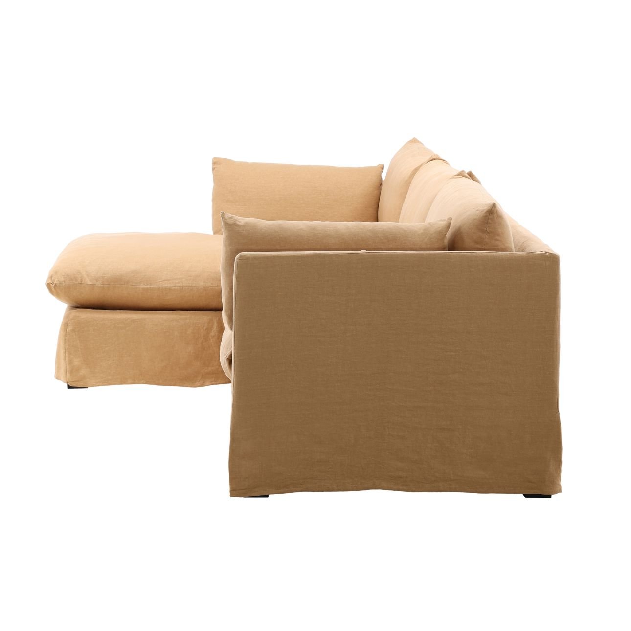Otis Two Piece Slipcover Chaise Sectional Sofa
