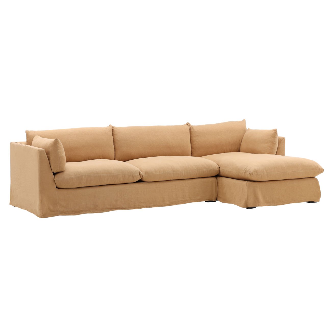 Otis Two Piece Slipcover Chaise Sectional Sofa