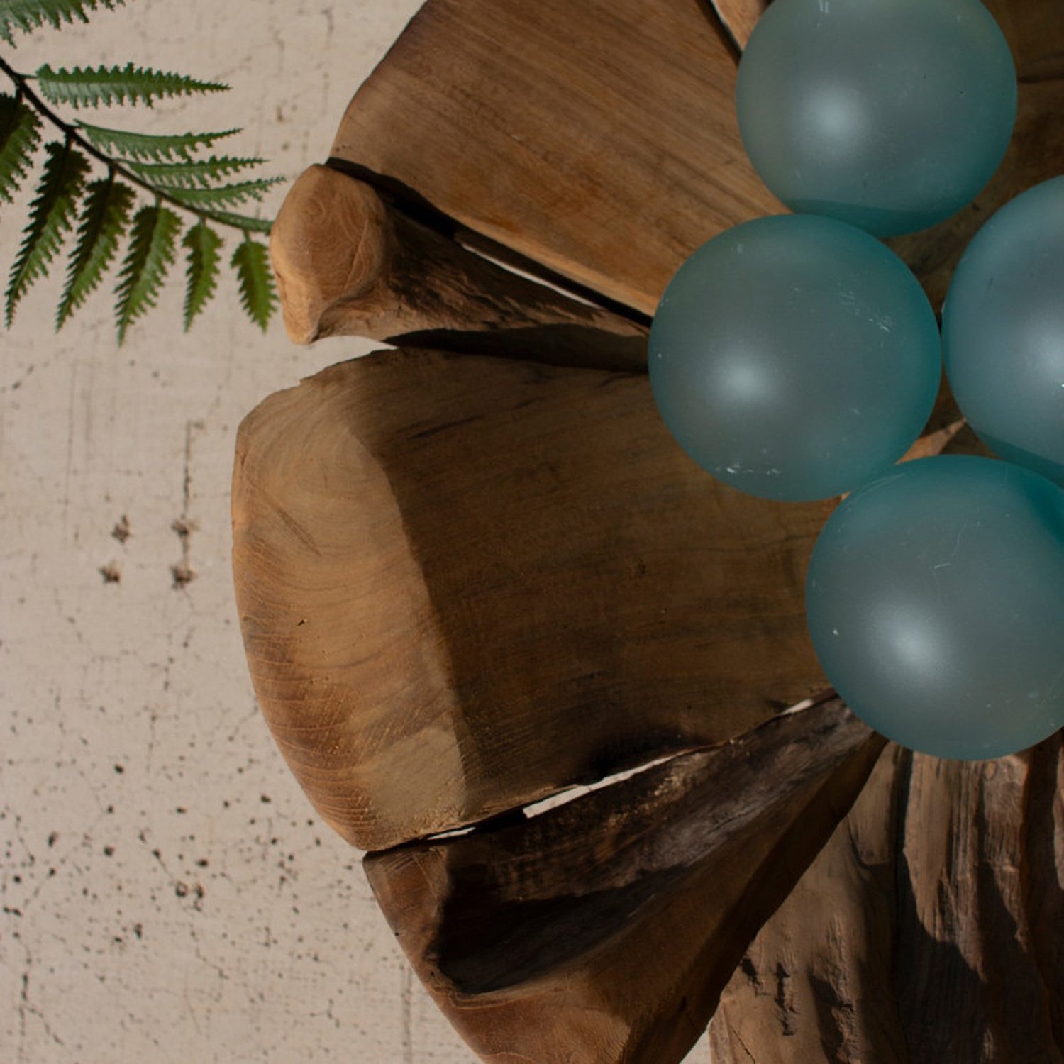 Round Teakwood Compote