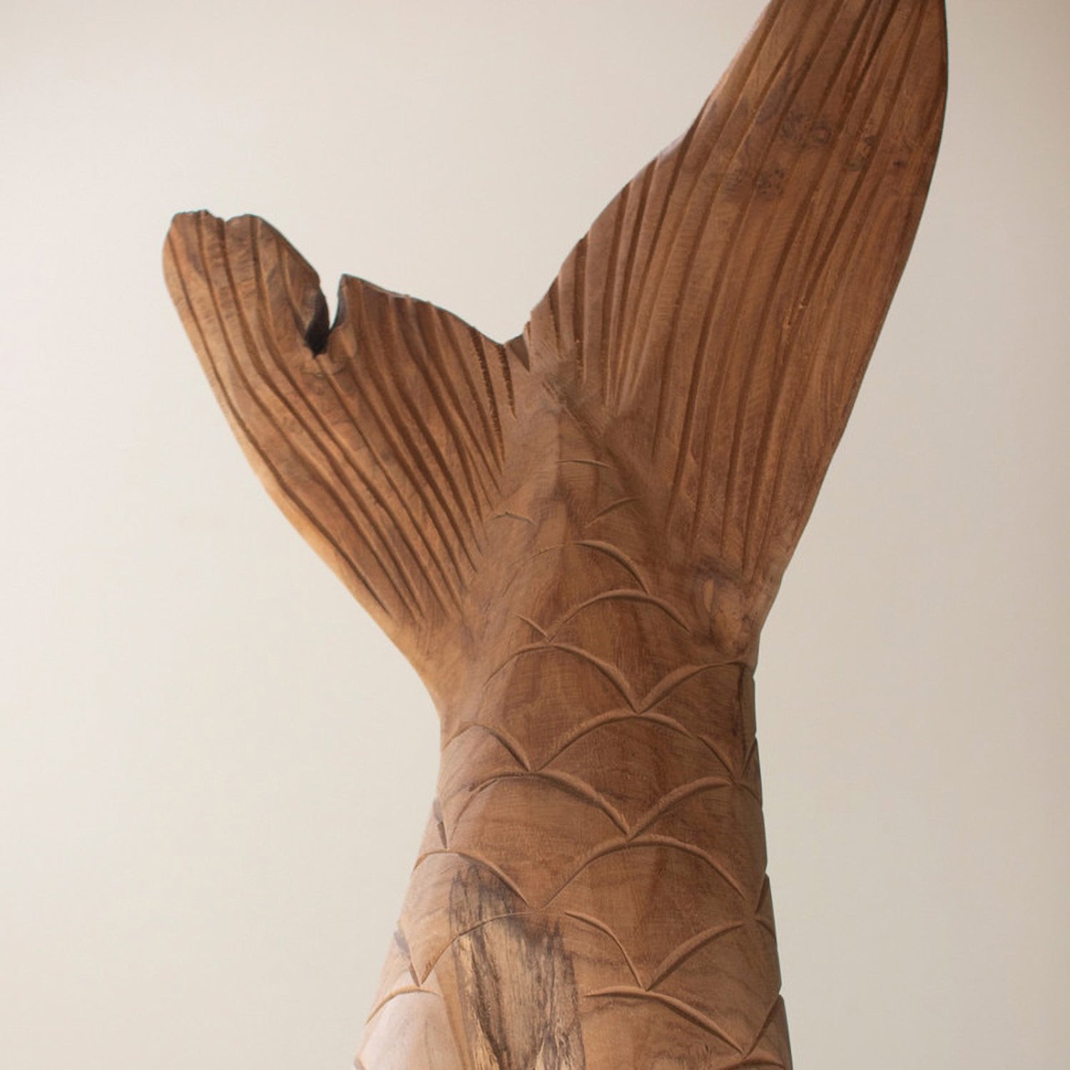 Teakwood Fishtail Sculpture