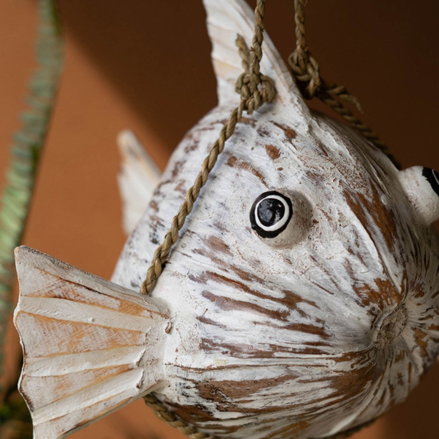 Hanging Coconut Fish Sculpture