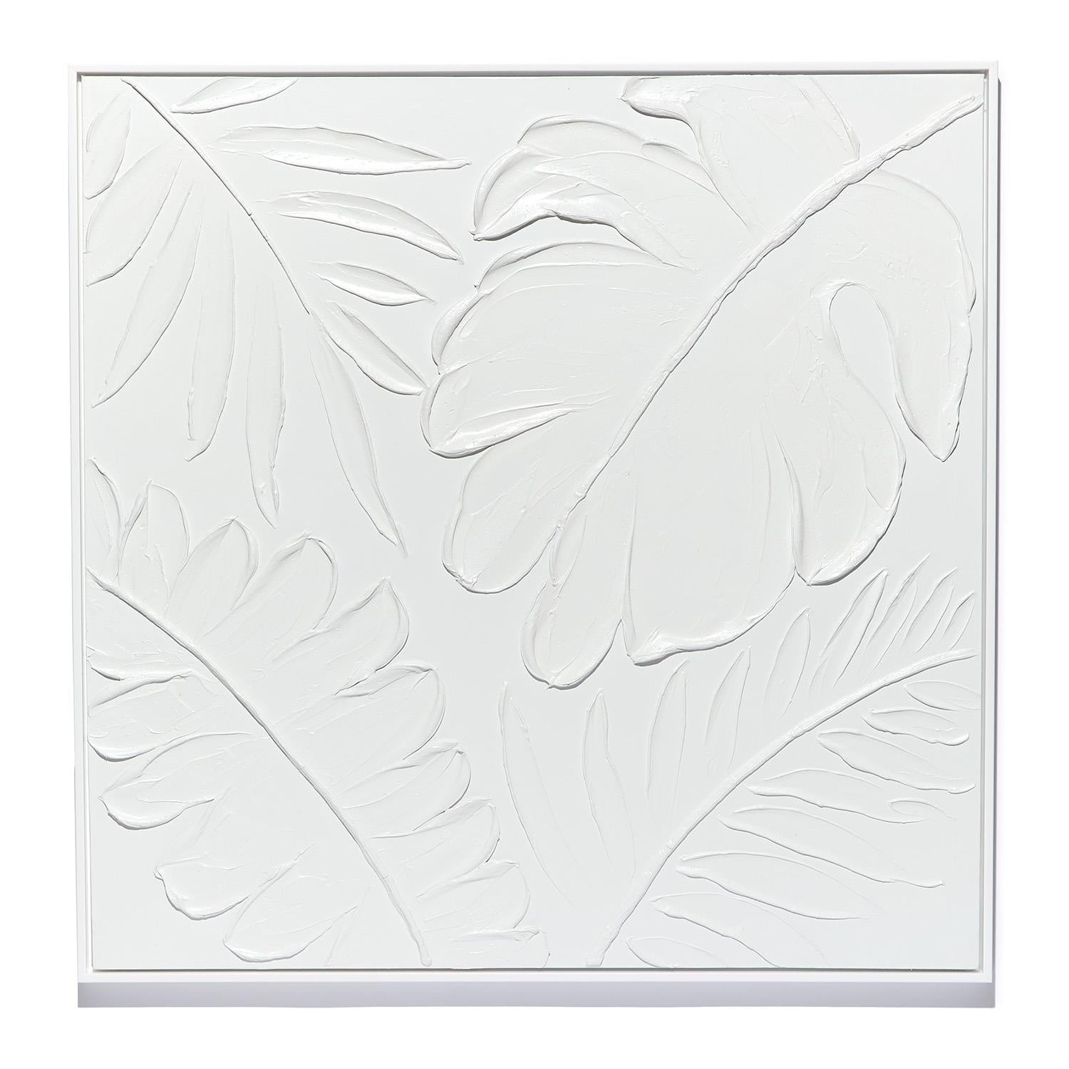 Square Palms White Wall Art Set of 2