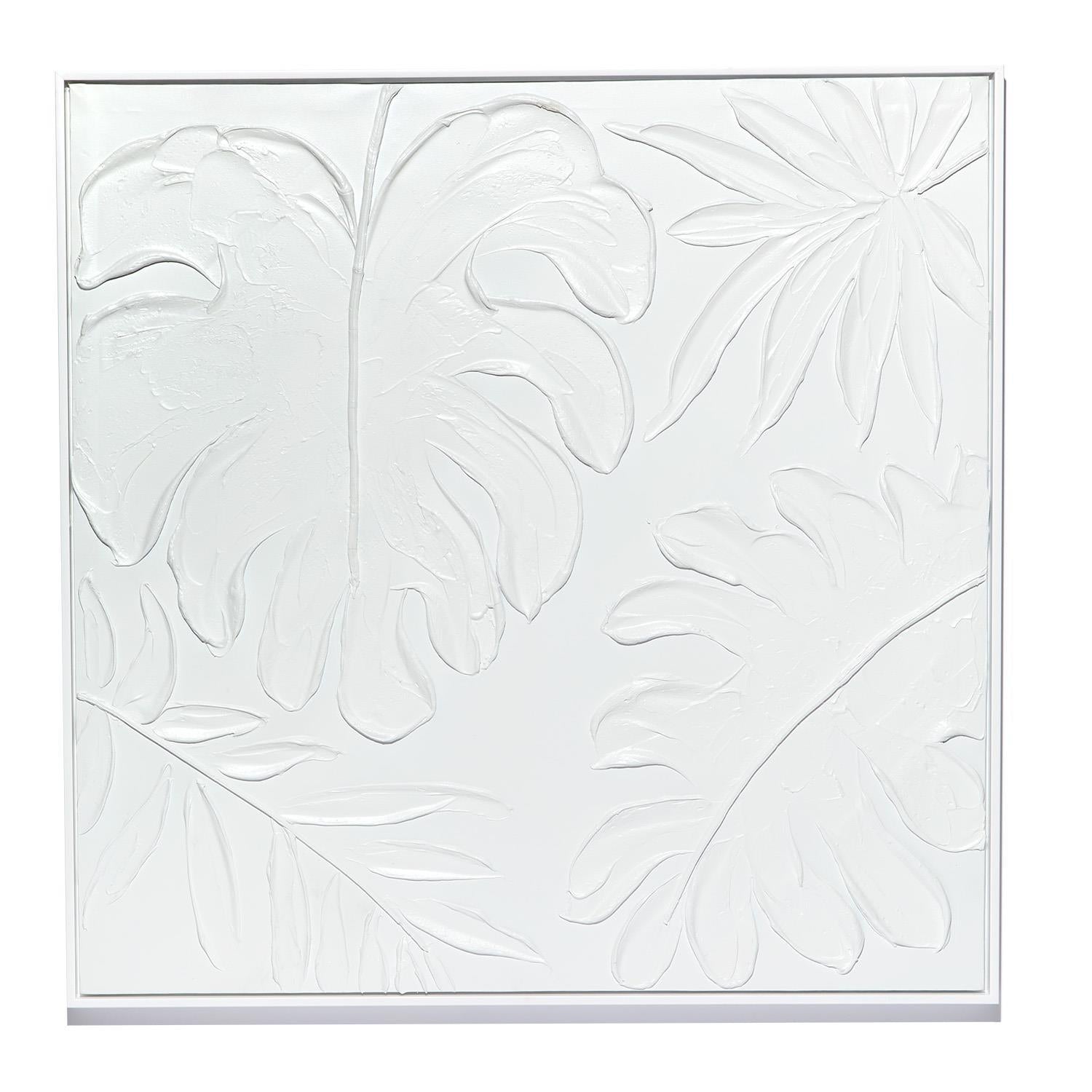 Square Palms White Wall Art Set of 2