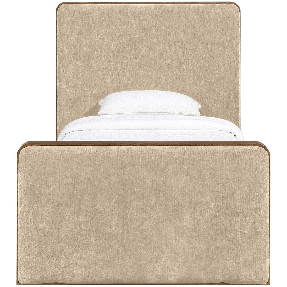 Dalton Beige Fabric Upholstered Bed