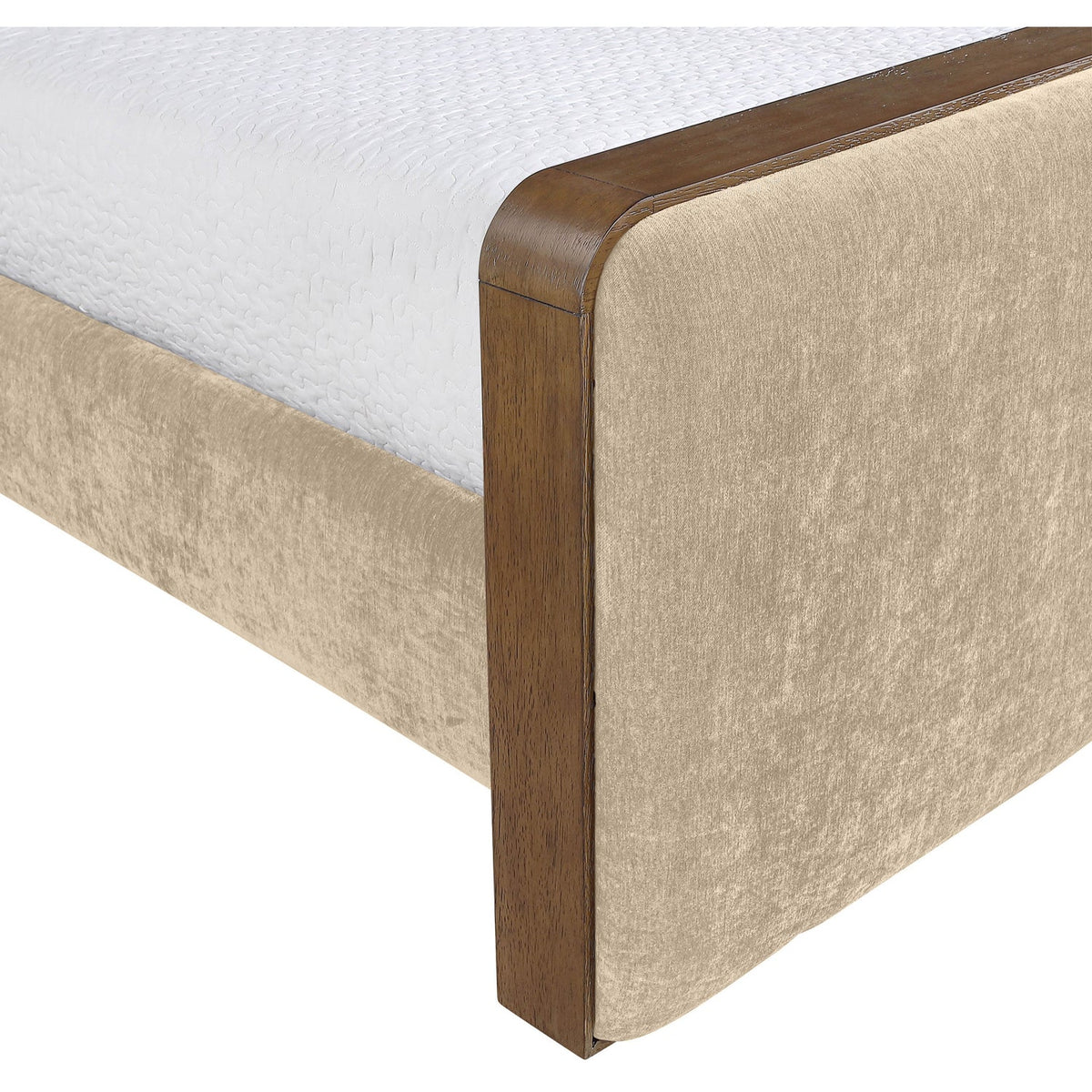 Dalton Beige Fabric Upholstered Bed