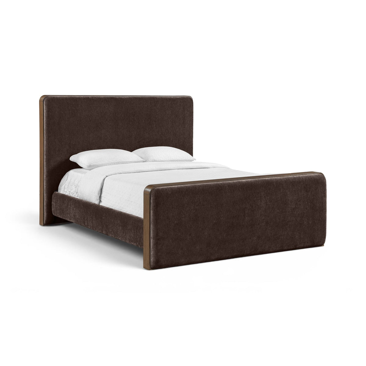 Dalton Brown Fabric Upholstered Bed