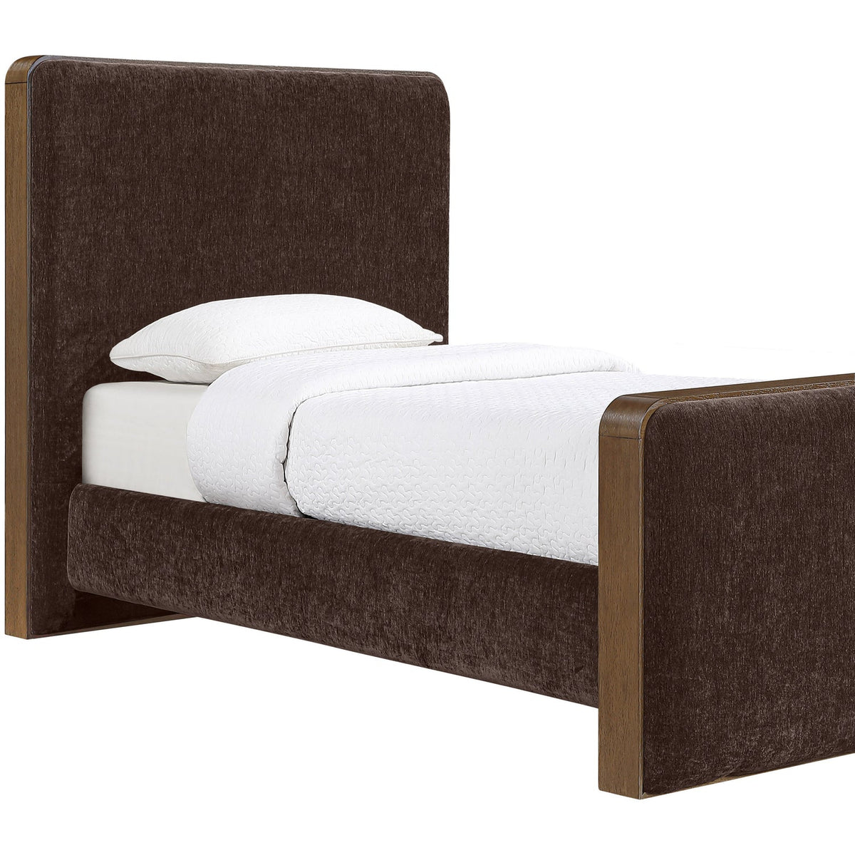 Dalton Brown Fabric Upholstered Bed