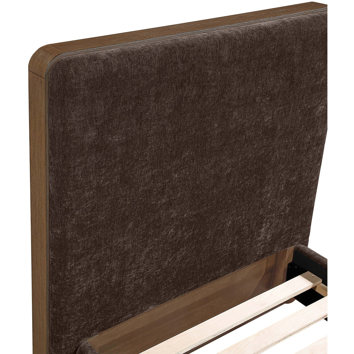 Dalton Brown Fabric Upholstered Bed