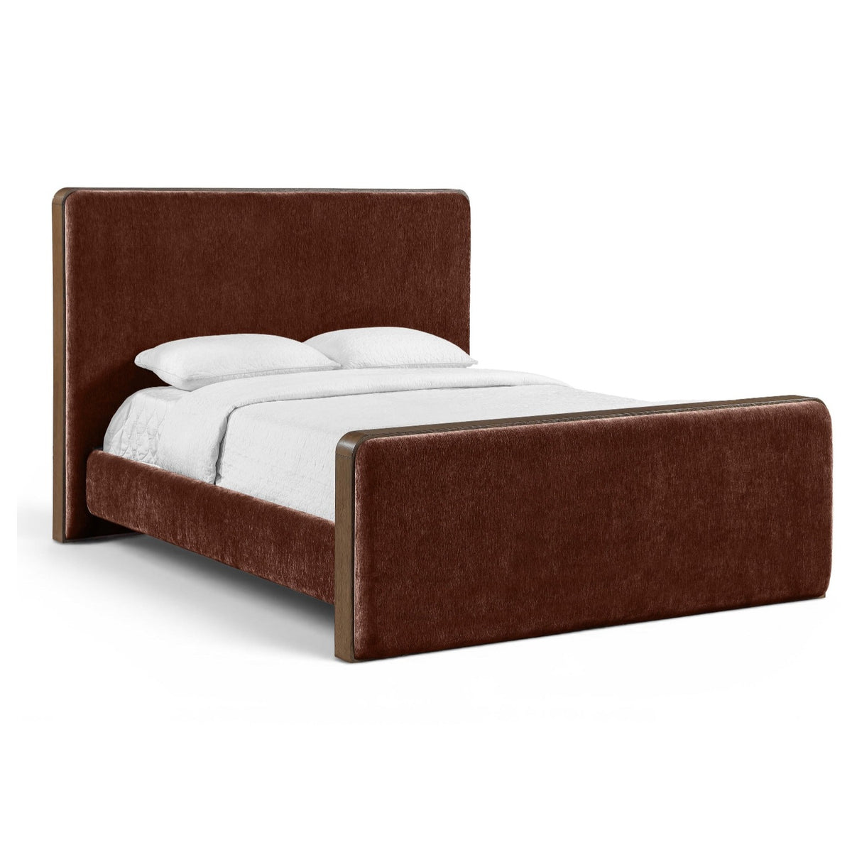 Dalton Burgundy Fabric Upholstered Bed