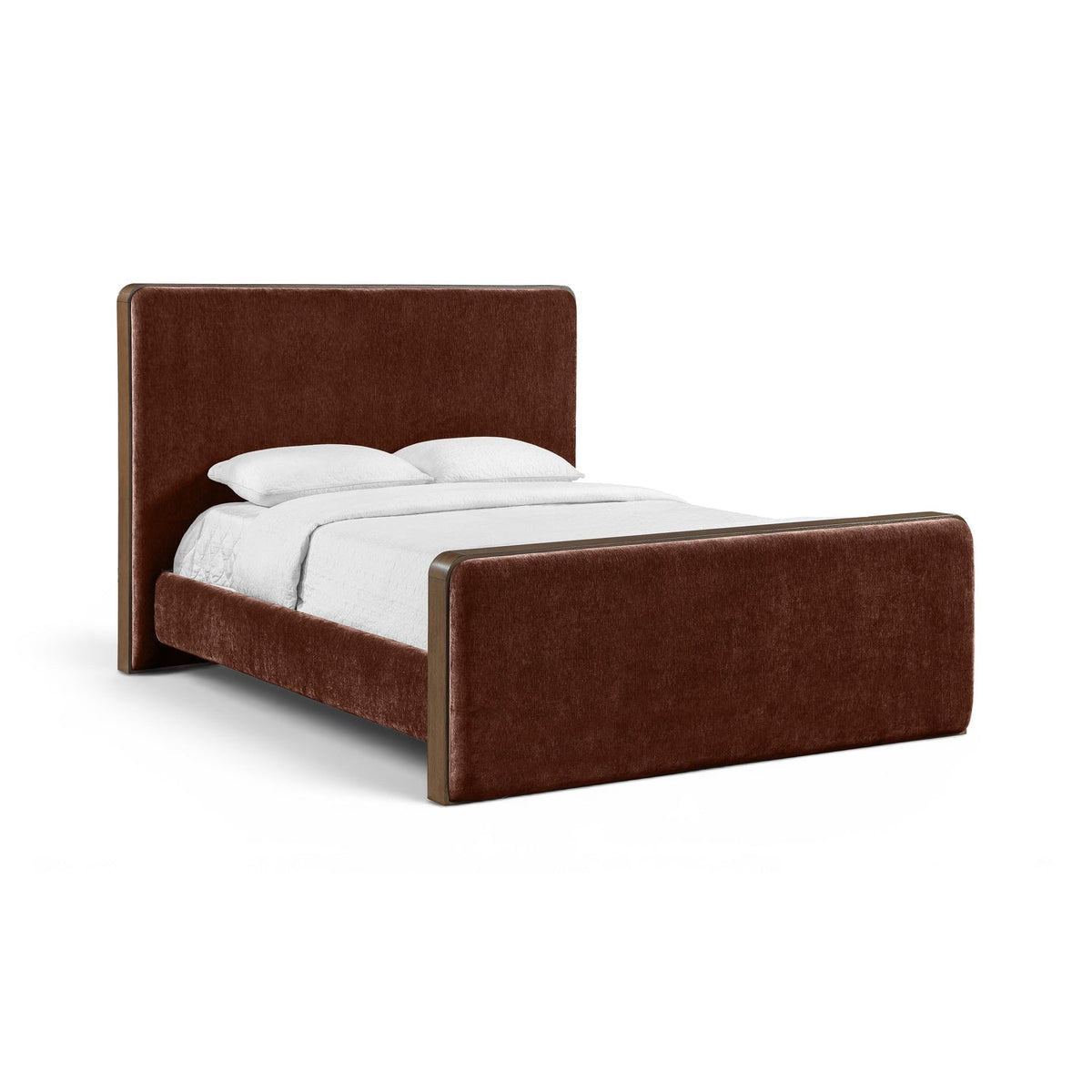 Dalton Burgundy Fabric Upholstered Bed