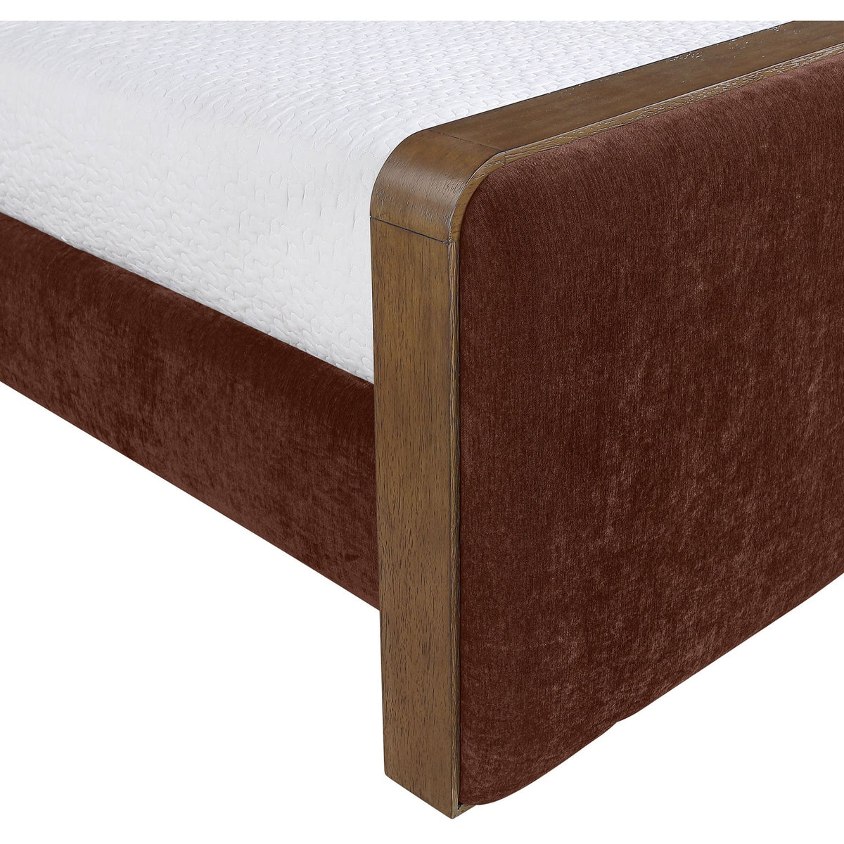 Dalton Burgundy Fabric Upholstered Bed